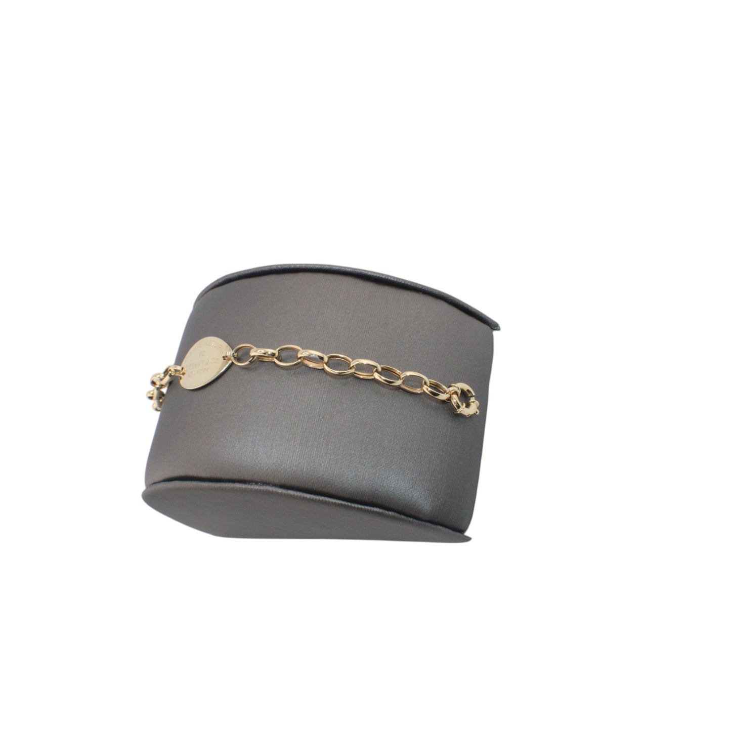 14KT Yellow Gold Semi-Solid Bracelets With Engraving Paper Clip Link