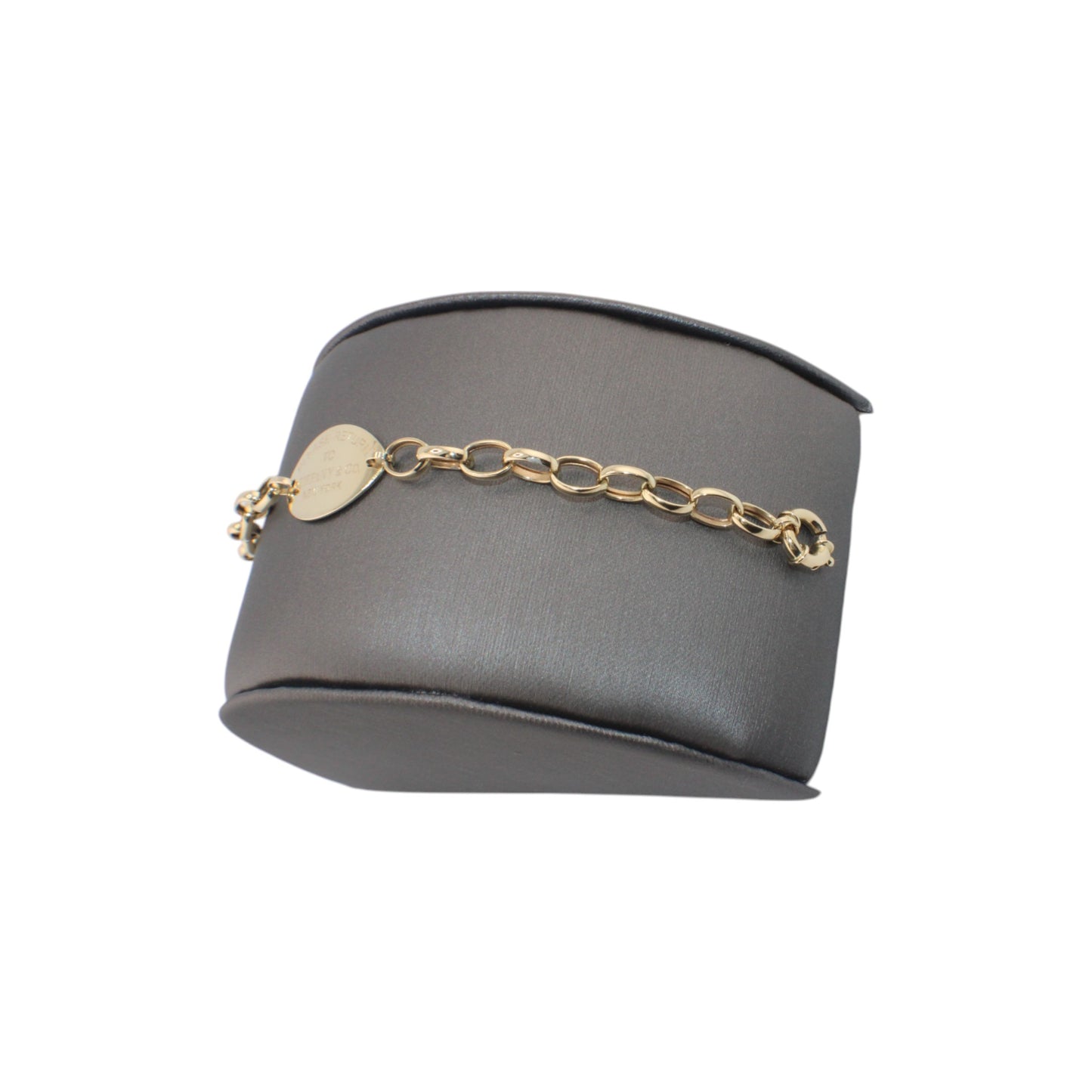 14KT Yellow Gold Semi-Solid Bracelets With Engraving Paper Clip Link