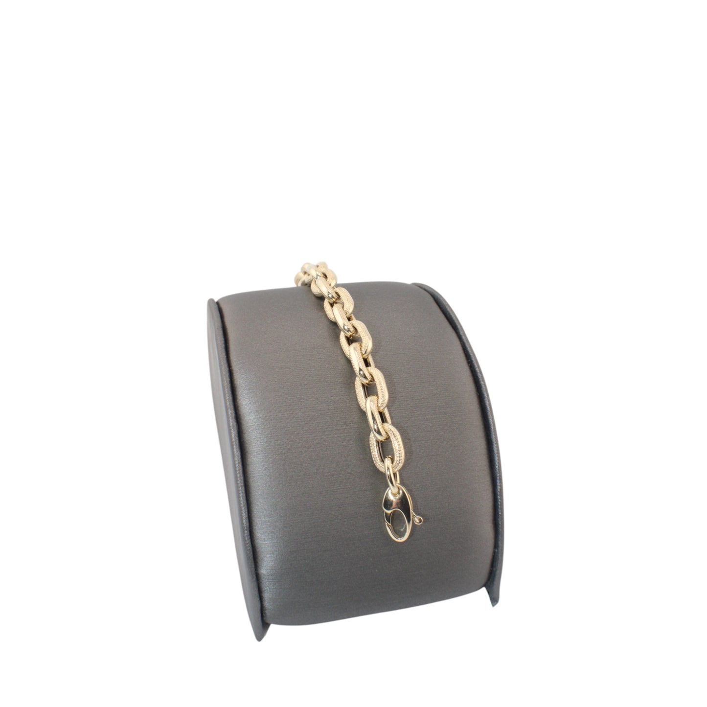 14KT Yellow Gold Semi-Solid Paper Clip Link Bracelets