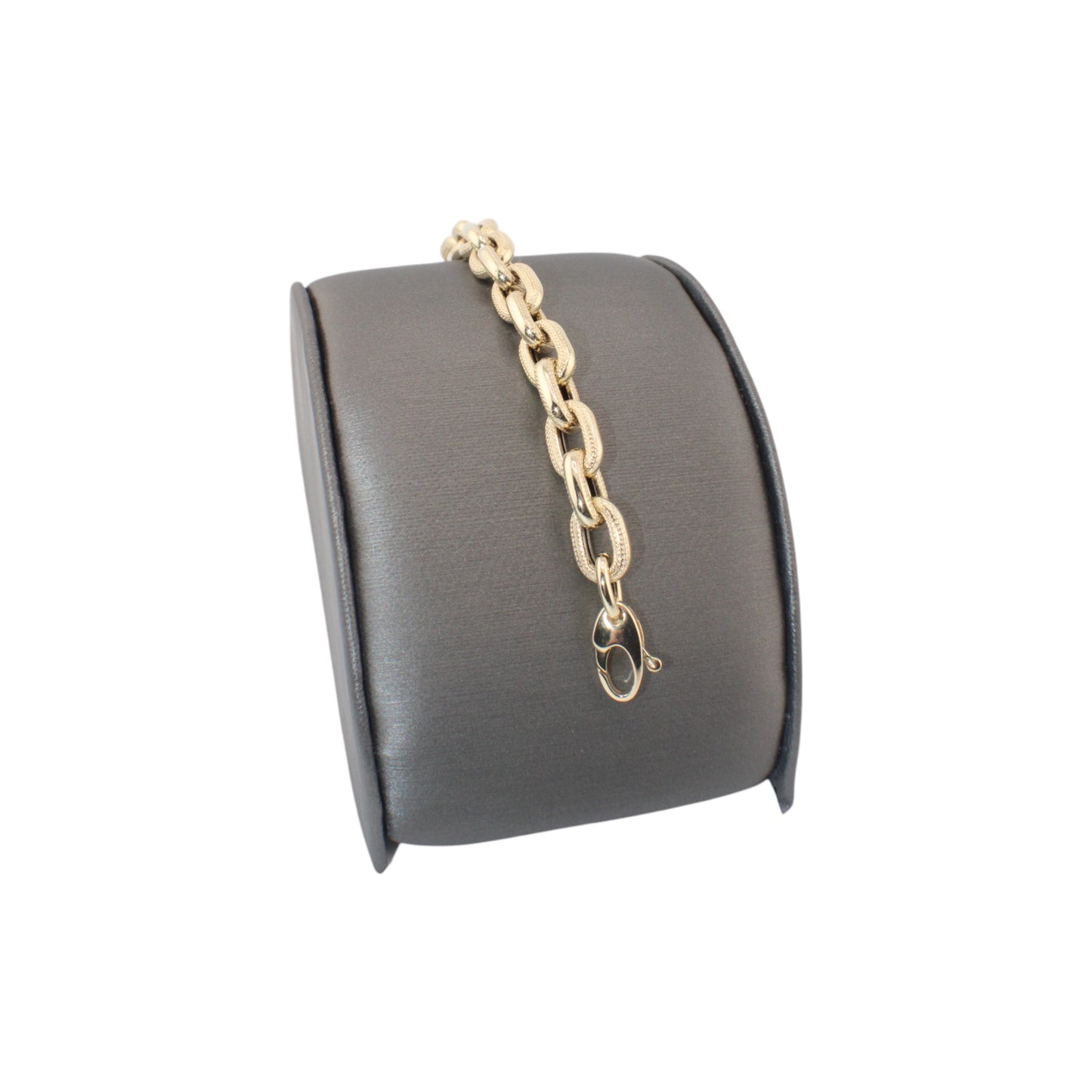 14KT Yellow Gold Semi-Solid Paper Clip Link Bracelets