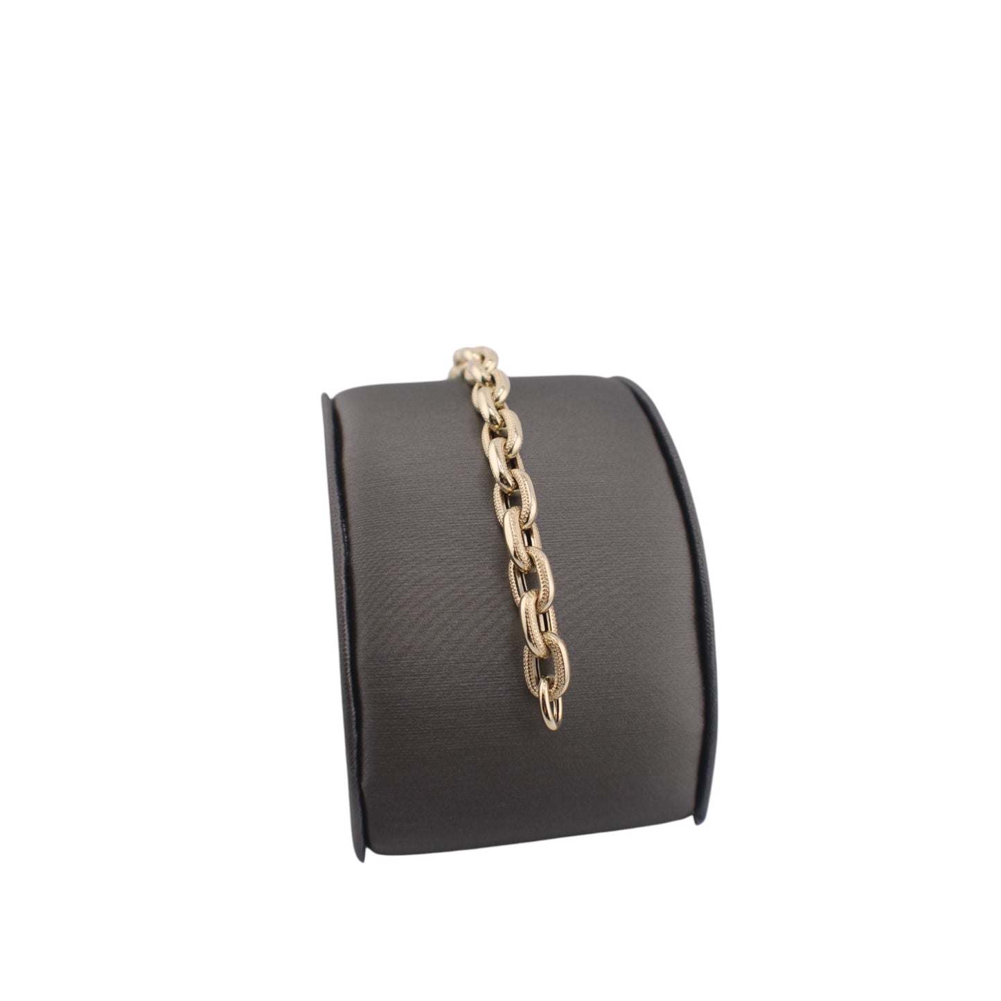 14KT Yellow Gold Semi-Solid Paper Clip Link Bracelets