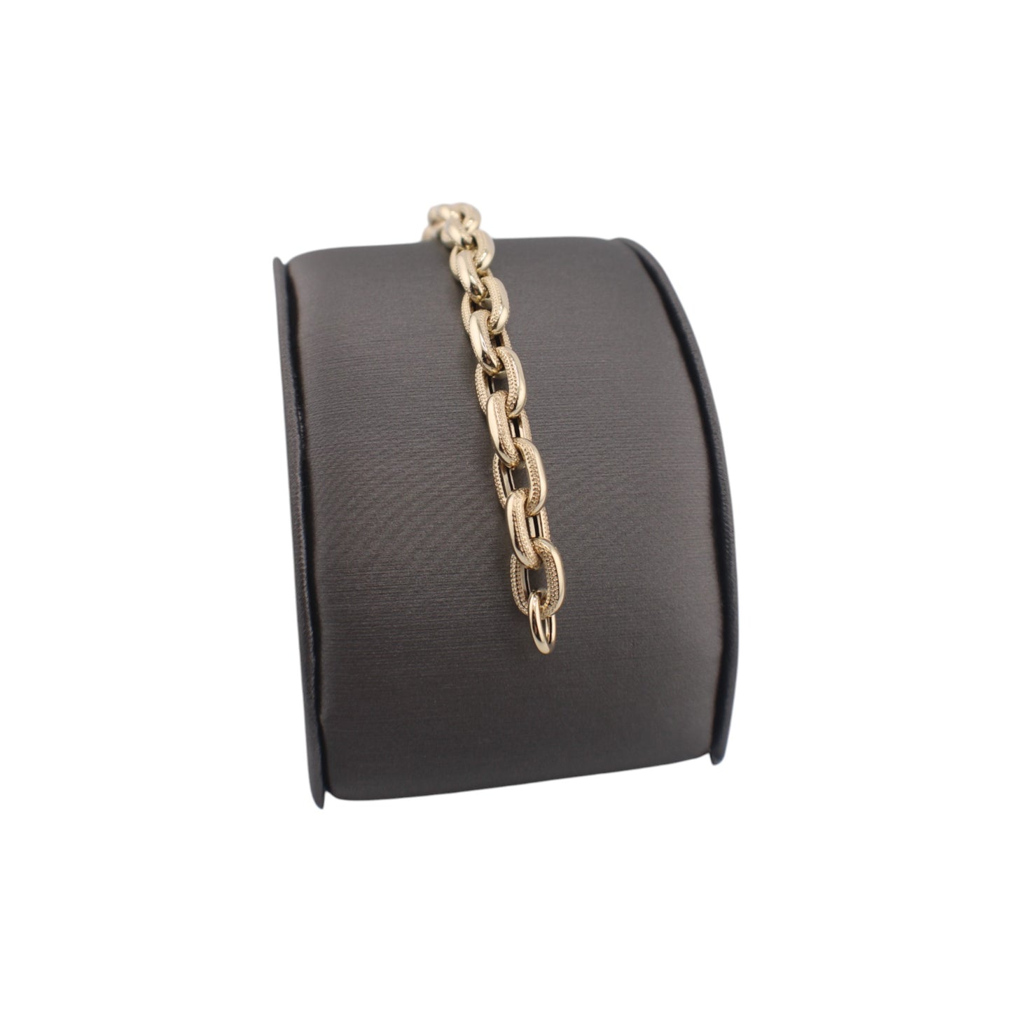 14KT Yellow Gold Semi-Solid Paper Clip Link Bracelets
