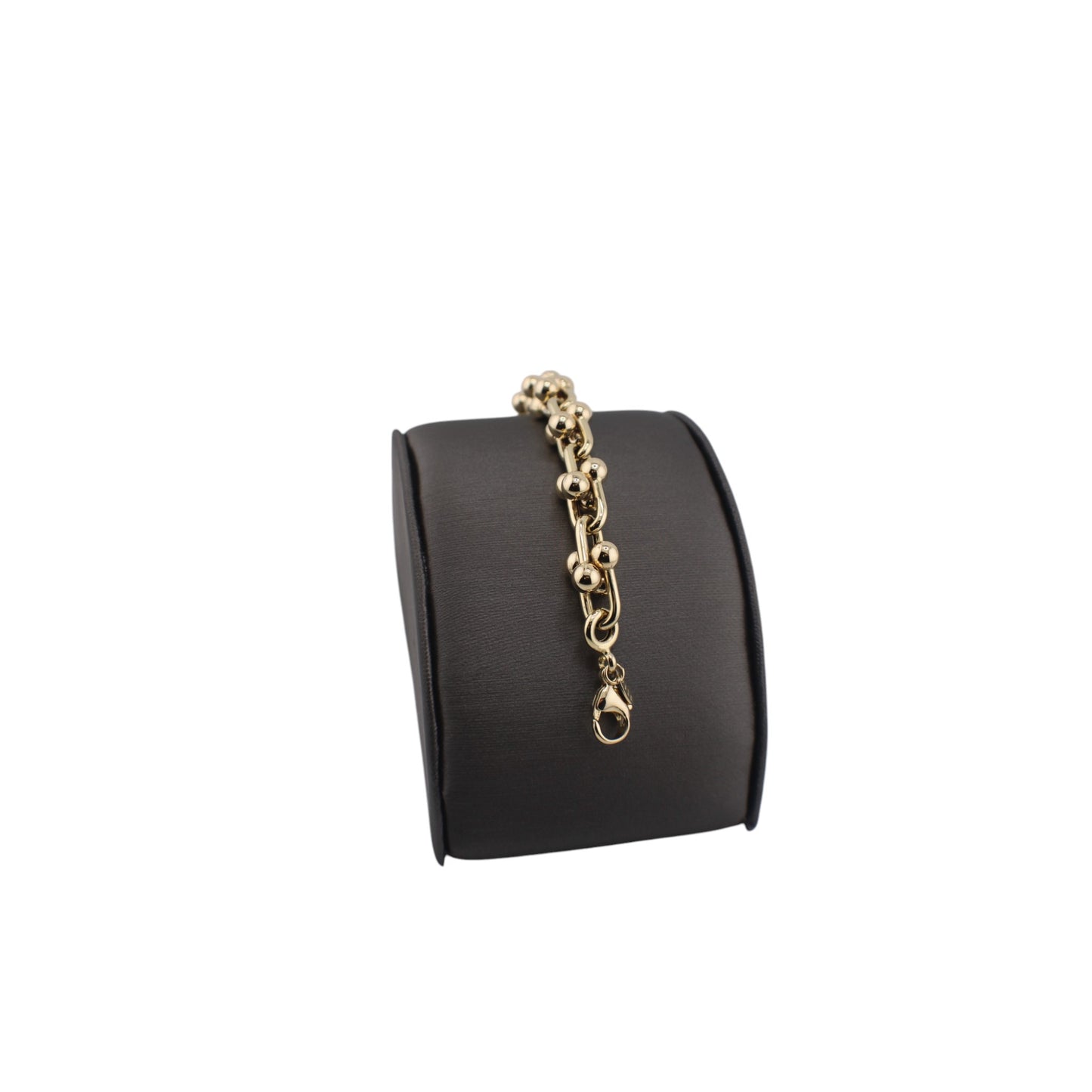 14KT Yellow Gold Semi-Solid Italian Puff Link Bracelets