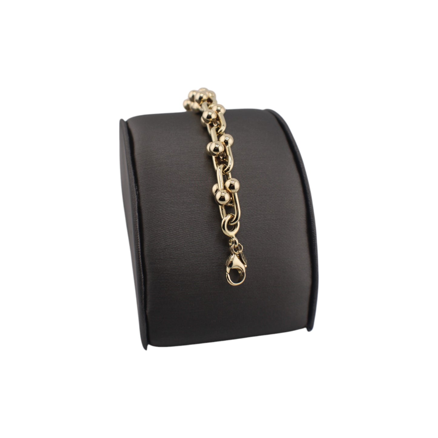 14KT Yellow Gold Semi-Solid Italian Puff Link Bracelets