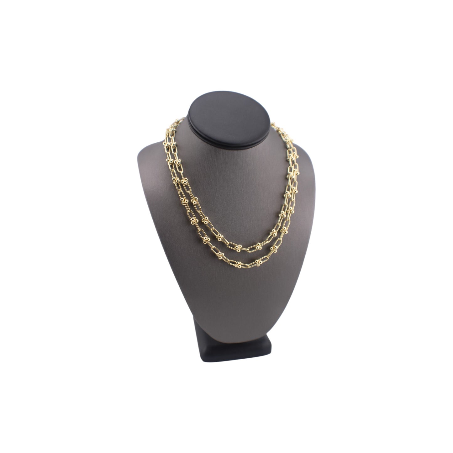 14KT Yellow Semi-Solid Gold Fancy Link Chain