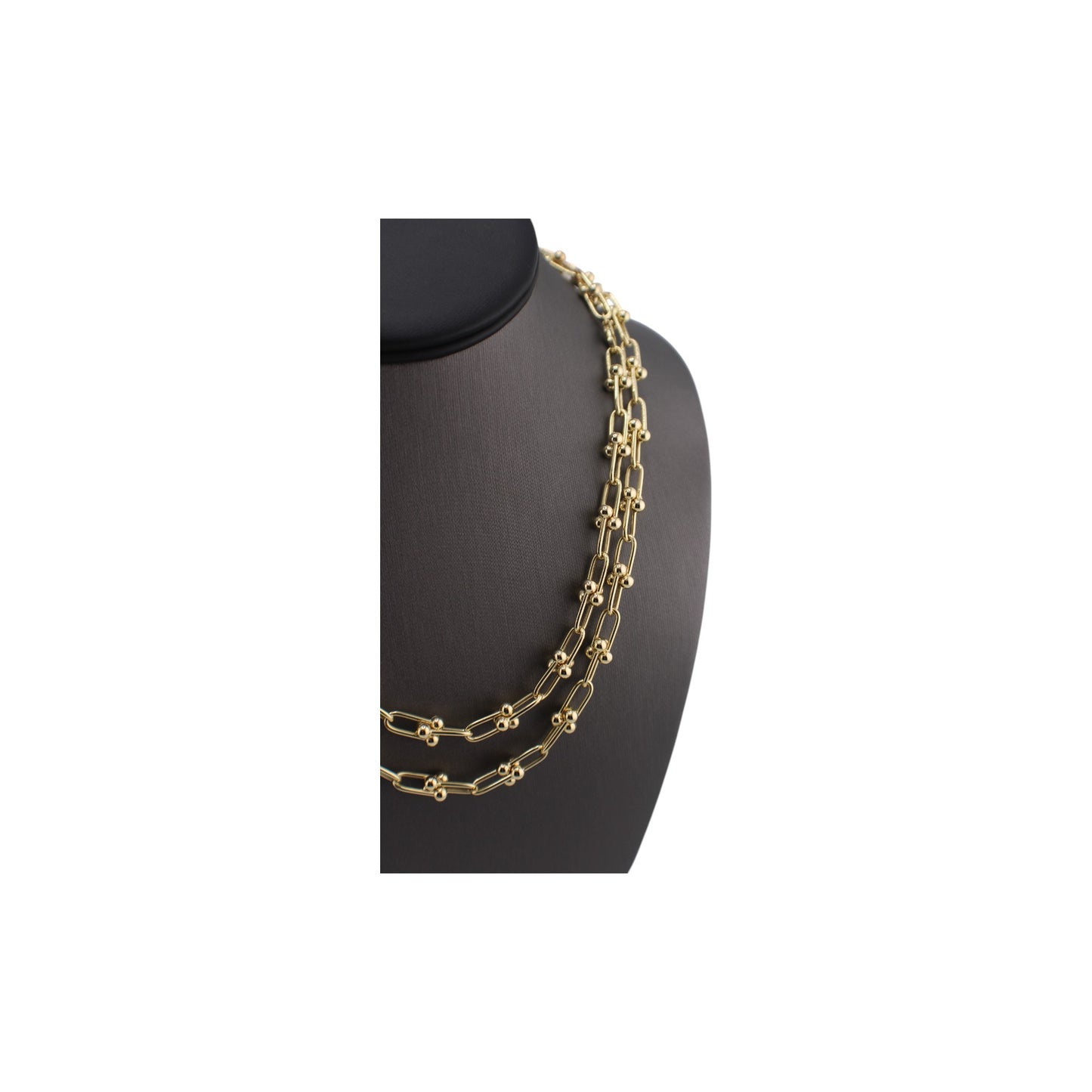 14KT Yellow Semi-Solid Gold Fancy Link Chain