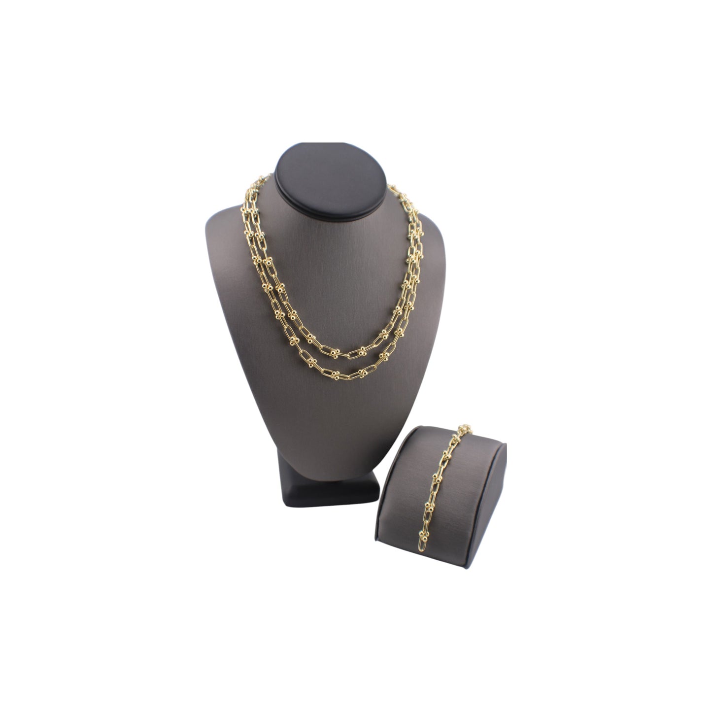 14KT Yellow Semi-Solid Gold Fancy Link Chain