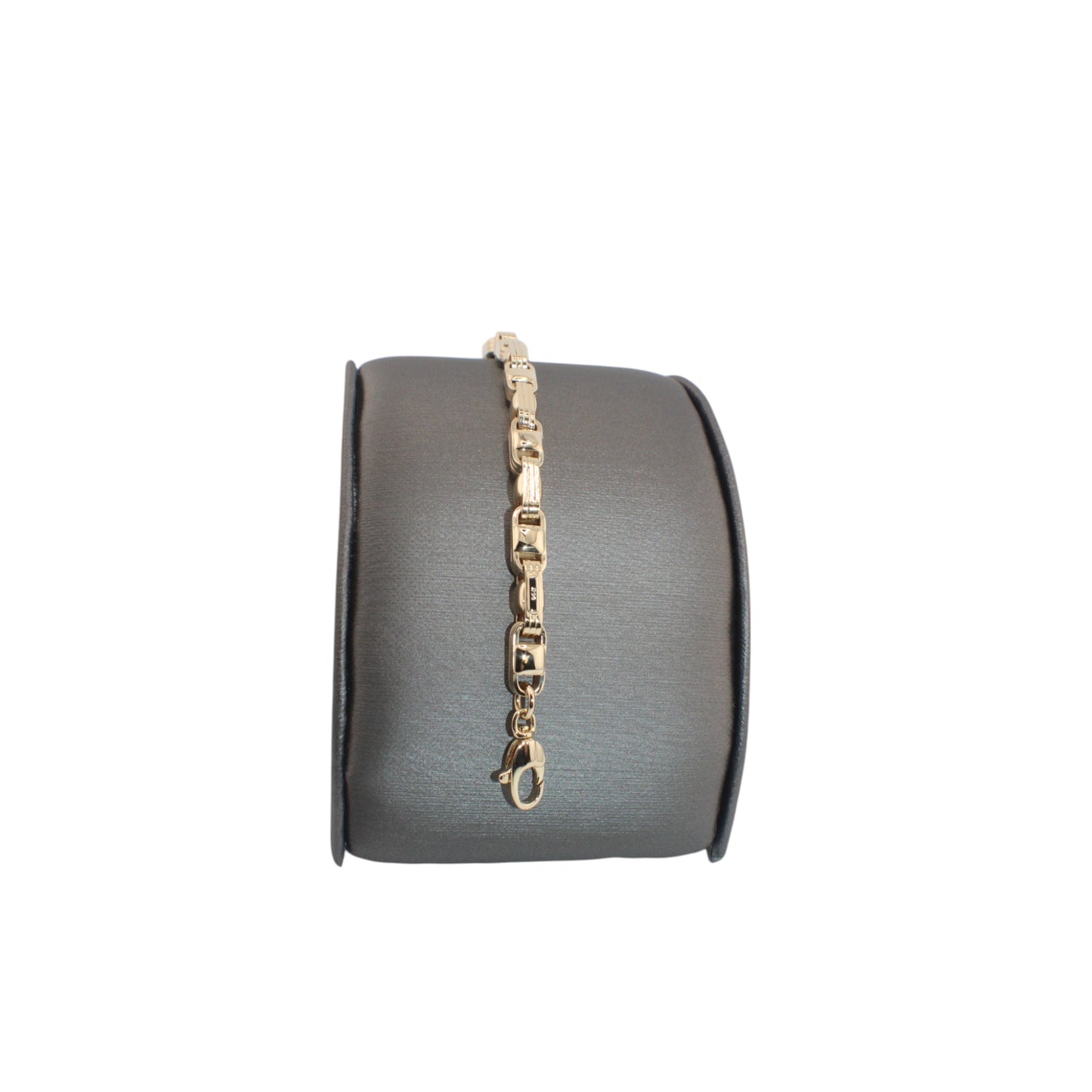 14KT Yellow Gold Semi-Solid Italian Square-Link Bracelets