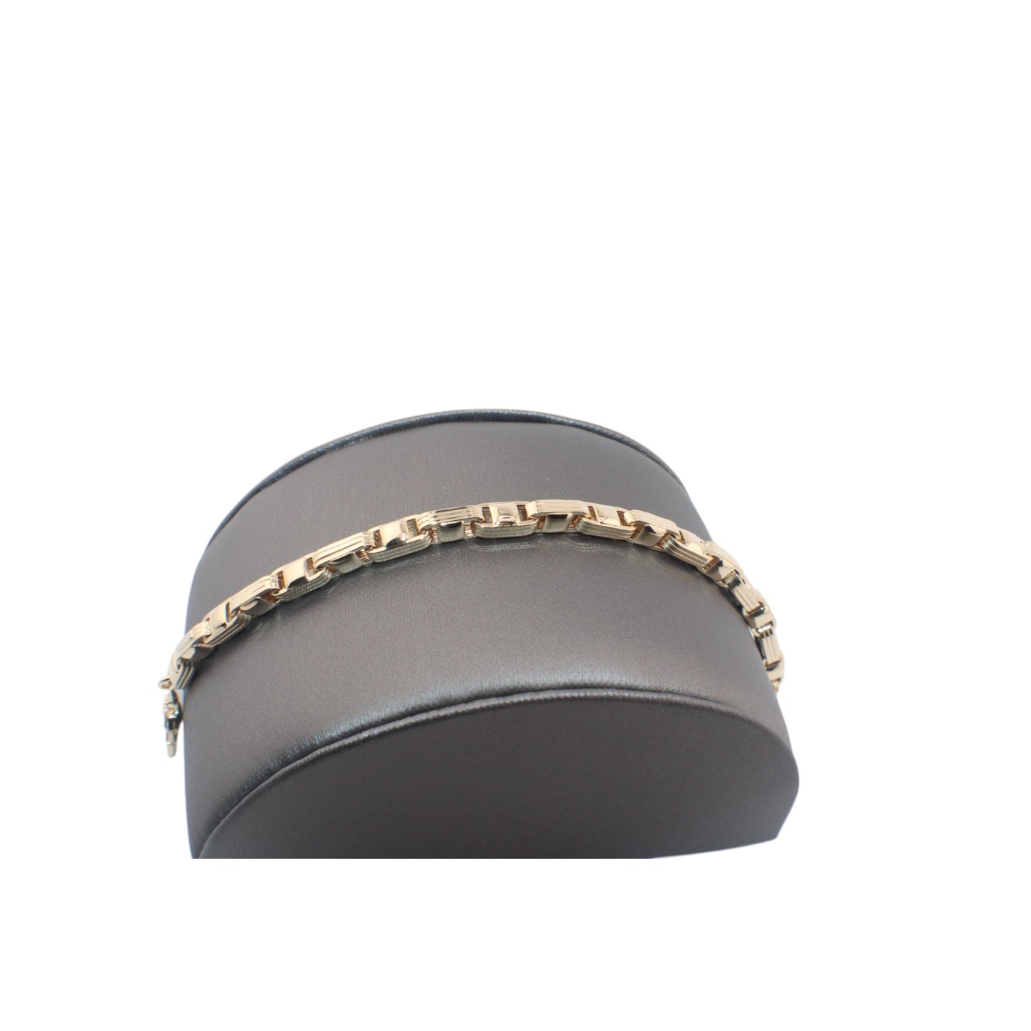 14KT Yellow Gold Semi-Solid Italian Square-Link Bracelets