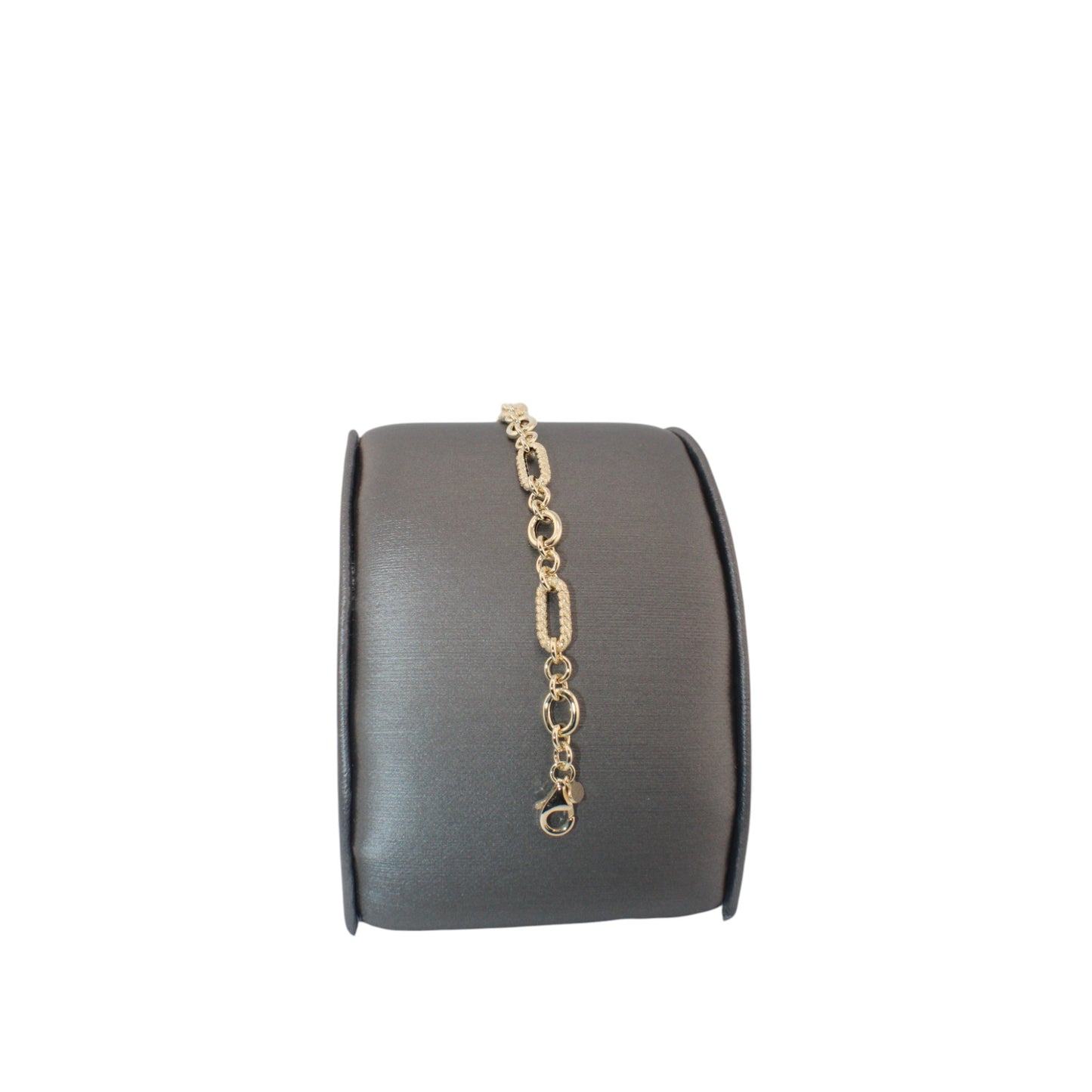 14KT Yellow Gold Semi-Solid Paper-Clip Link Bracelets