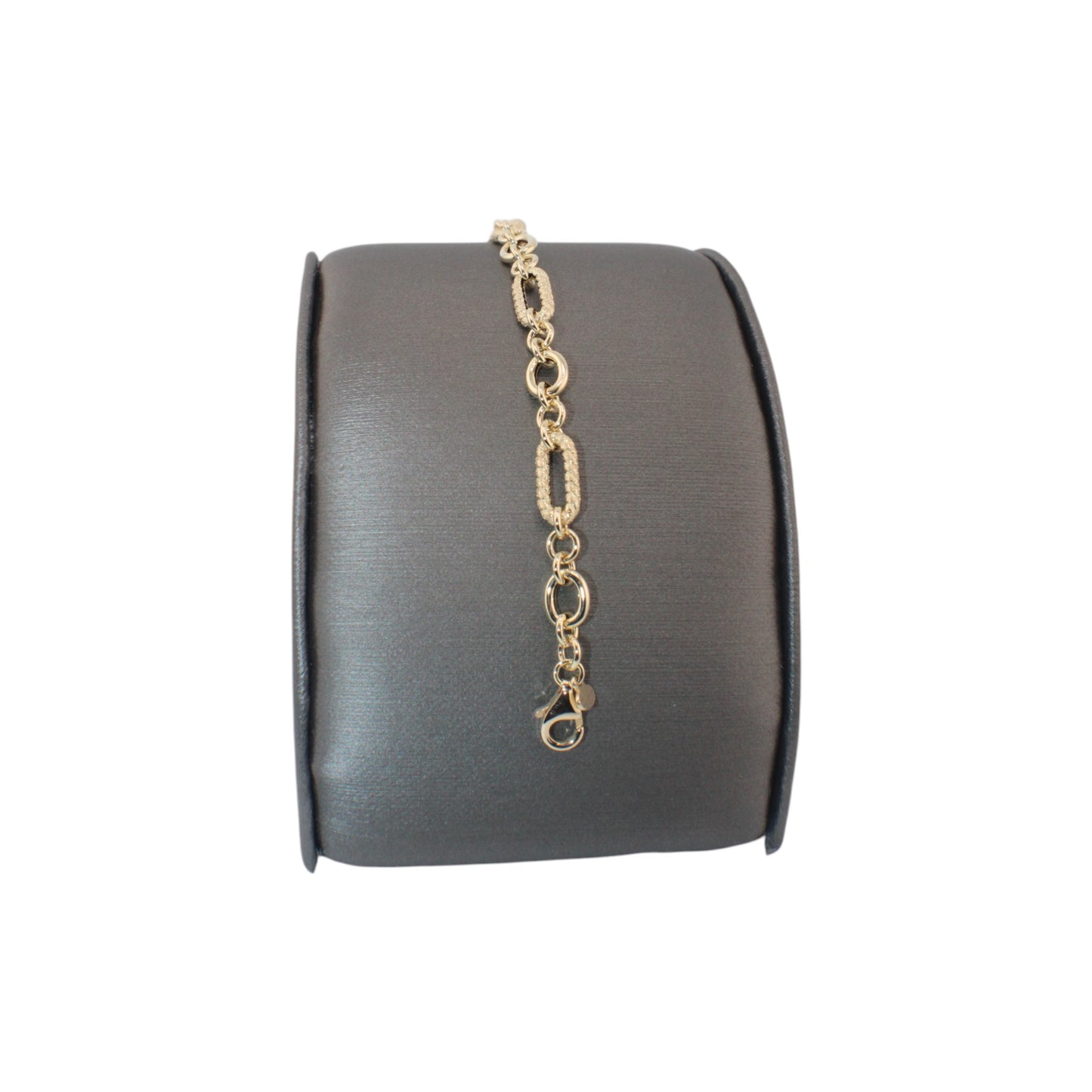 14KT Yellow Gold Semi-Solid Paper-Clip Link Bracelets