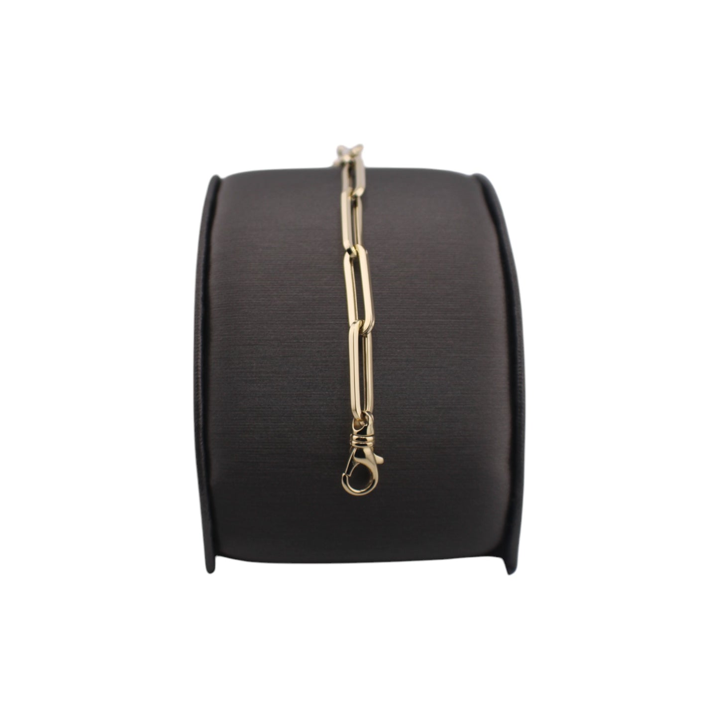 14KT Yellow Gold Semi-Solid Paper-Clip and Round Link Bracelets