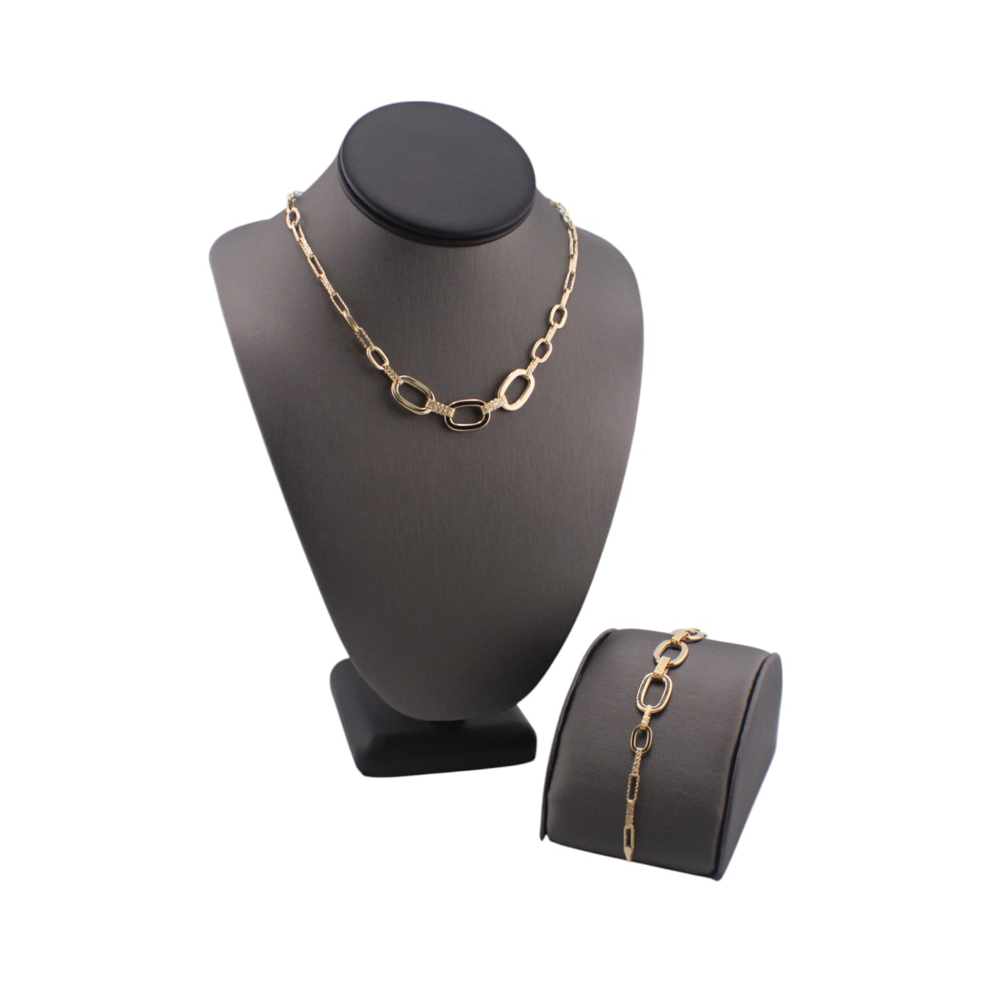 14KT Yellow Semi-Solid Gold Fancy Paper Clip Chain