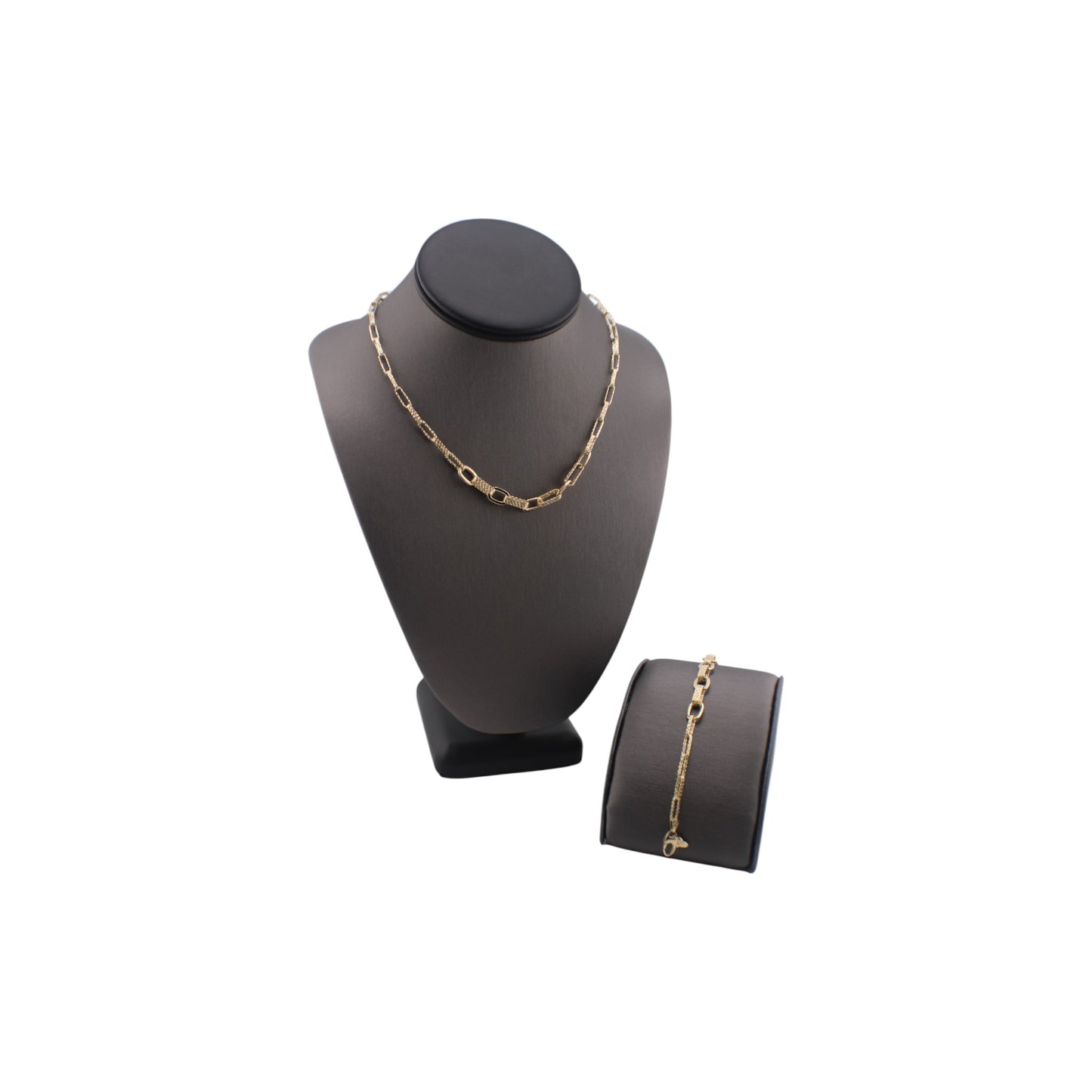 14KT Yellow Semi-Solid Gold Fancy Elongated Chain Paper Clip
