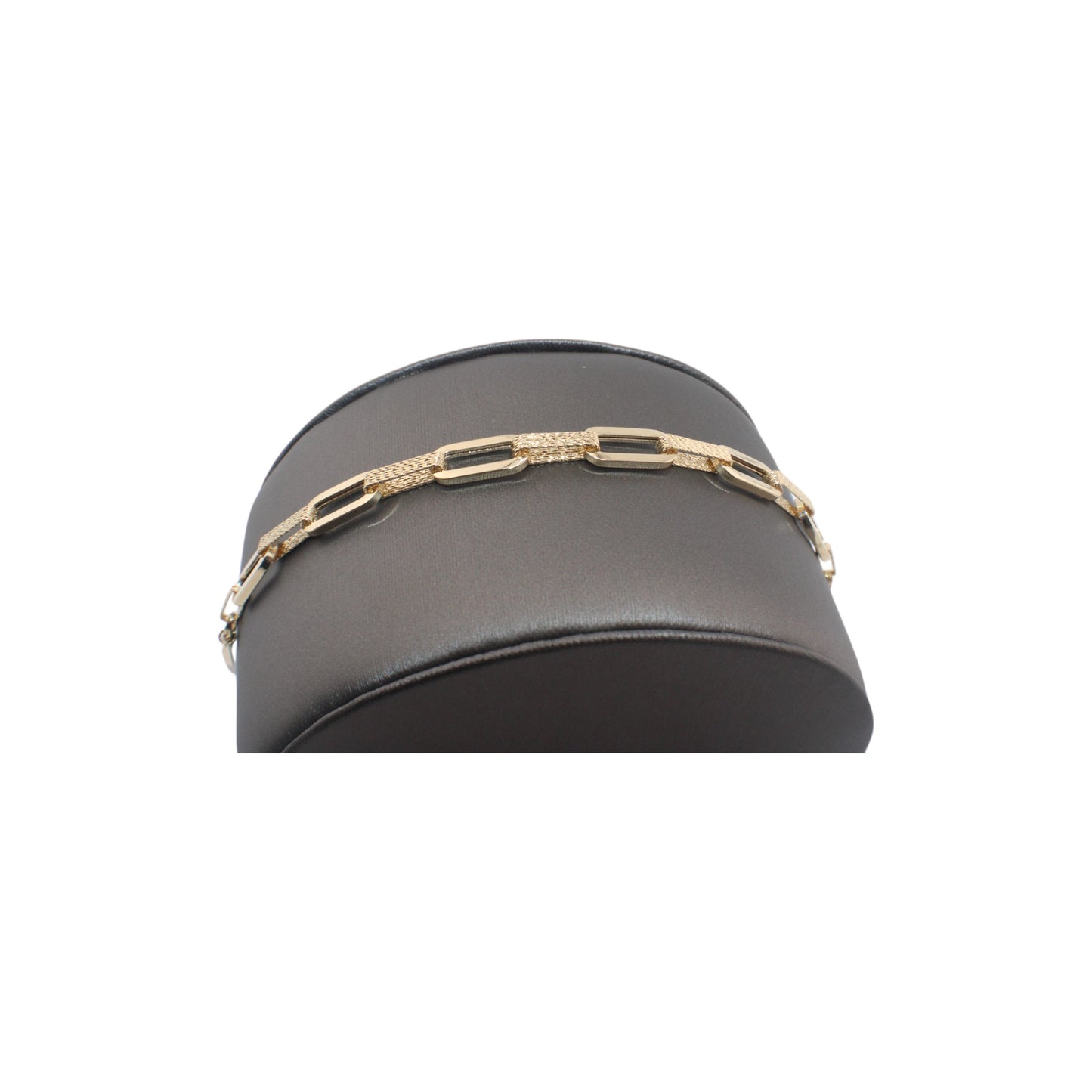 14KT Yellow Semi-Solid Gold Fancy Elongated Link Chain Paper Clip