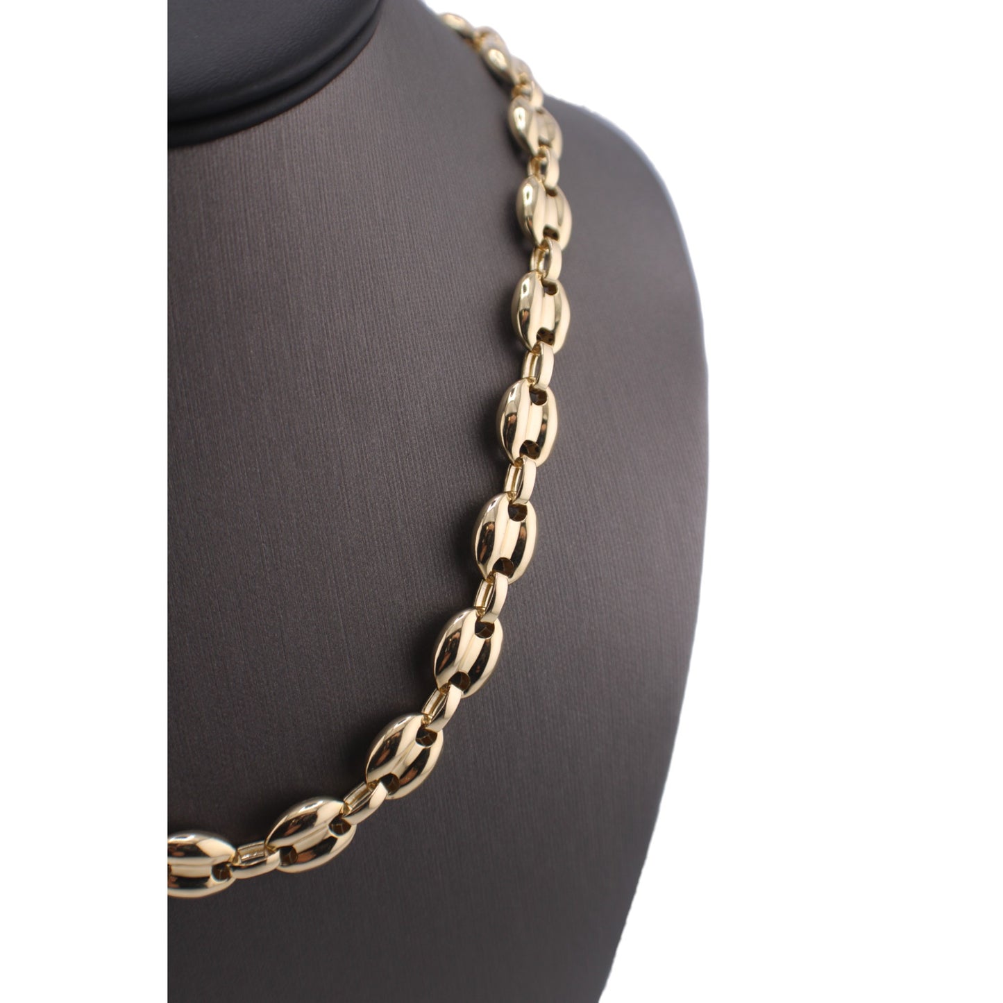 14KT Yellow Gold Fancy Italian Puff-G-Link Chain