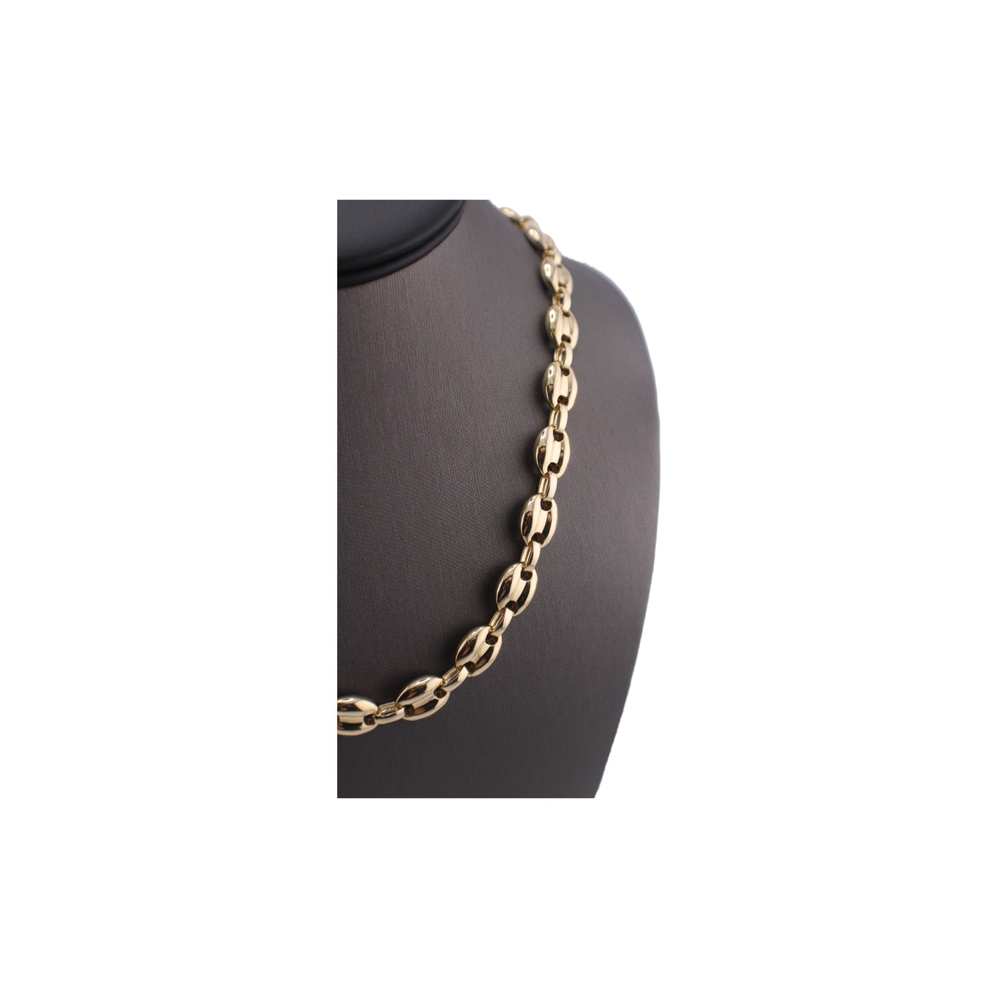 14KT Yellow Gold Fancy Italian Puff-G-Link Chain