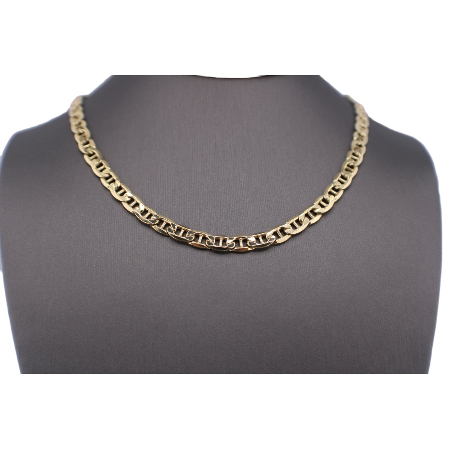 14KT Yellow Gold Fancy Flat Anchor Link Chain.