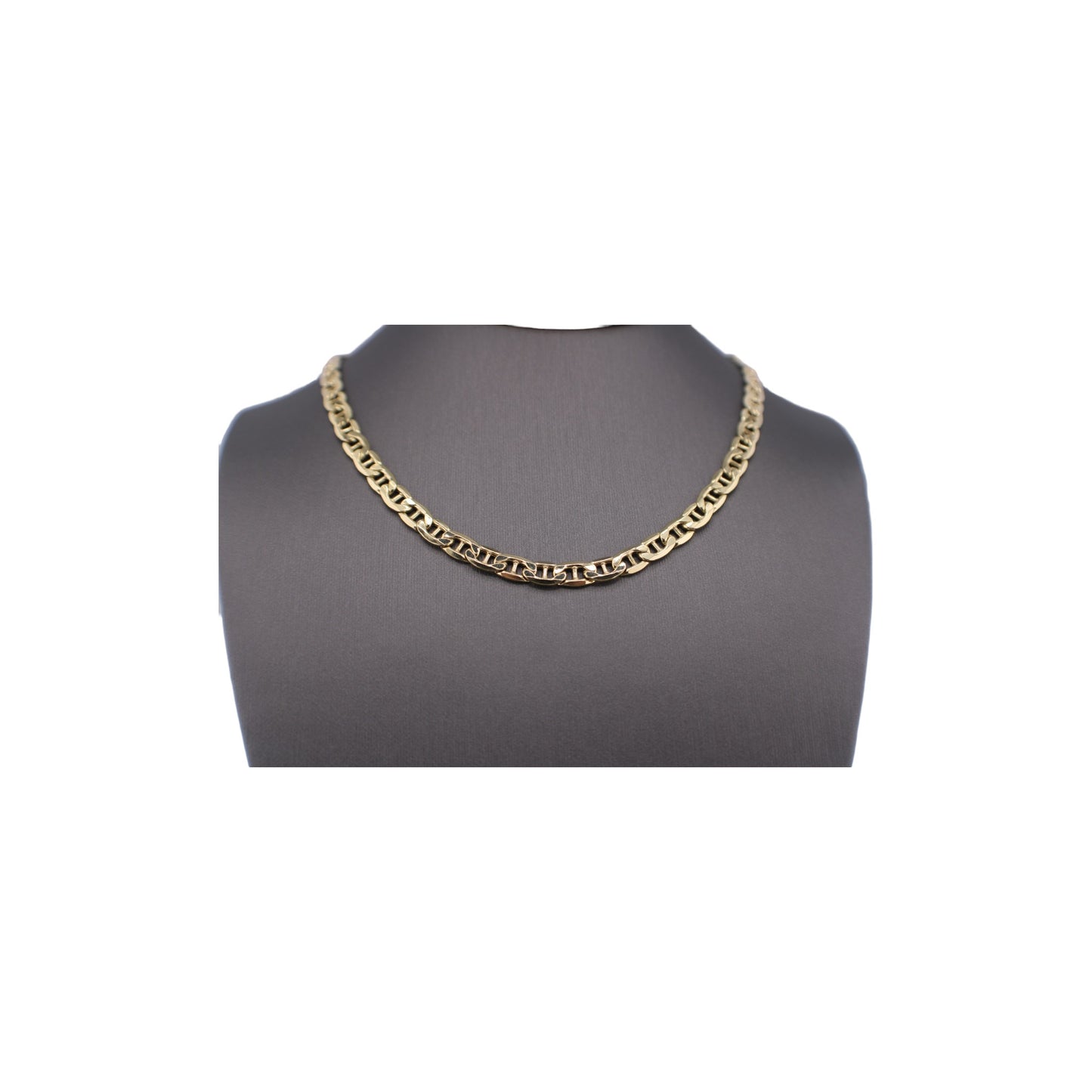 14KT Yellow Gold Fancy Flat Anchor Link Chain.