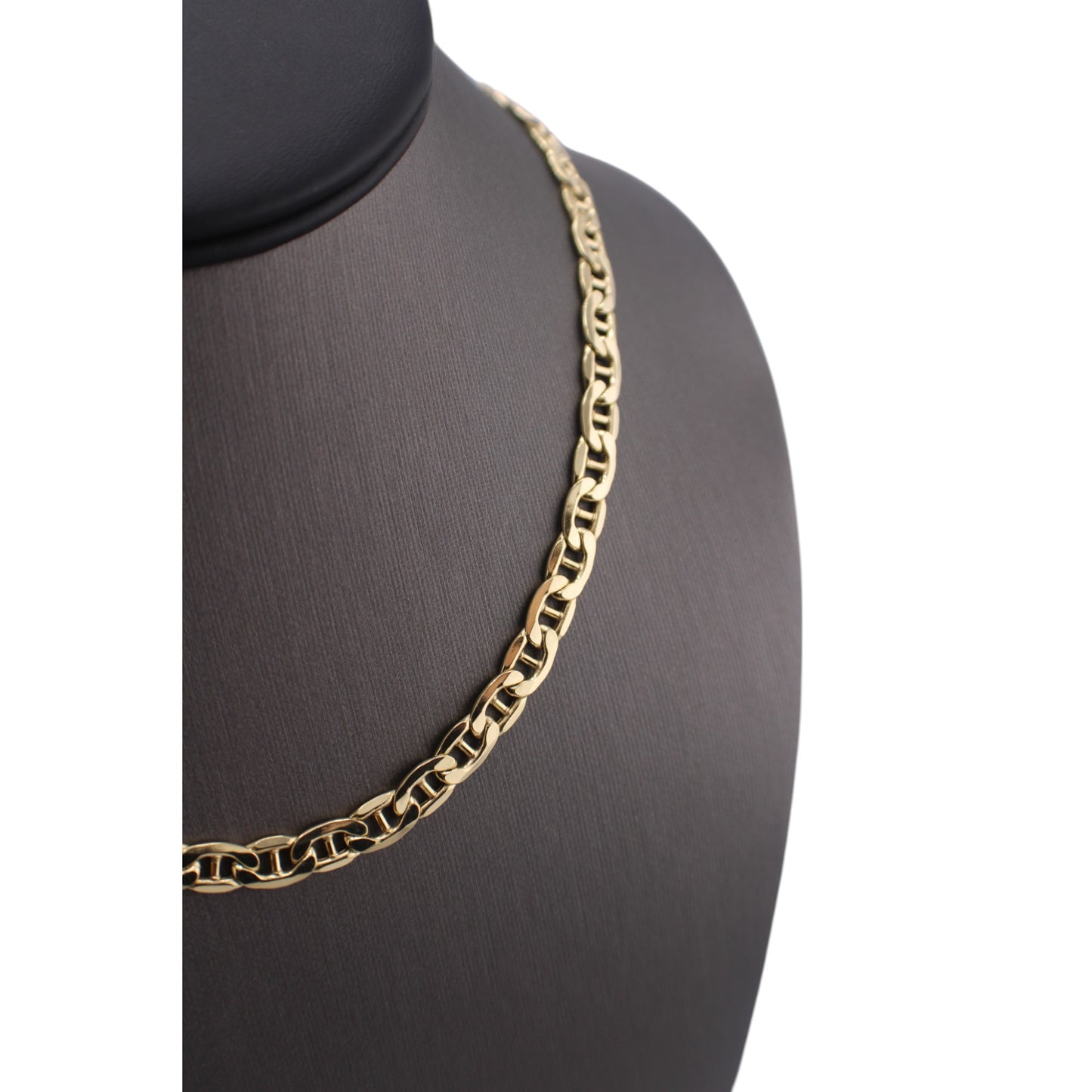 14KT Yellow Gold Fancy Flat Anchor Link Chain.