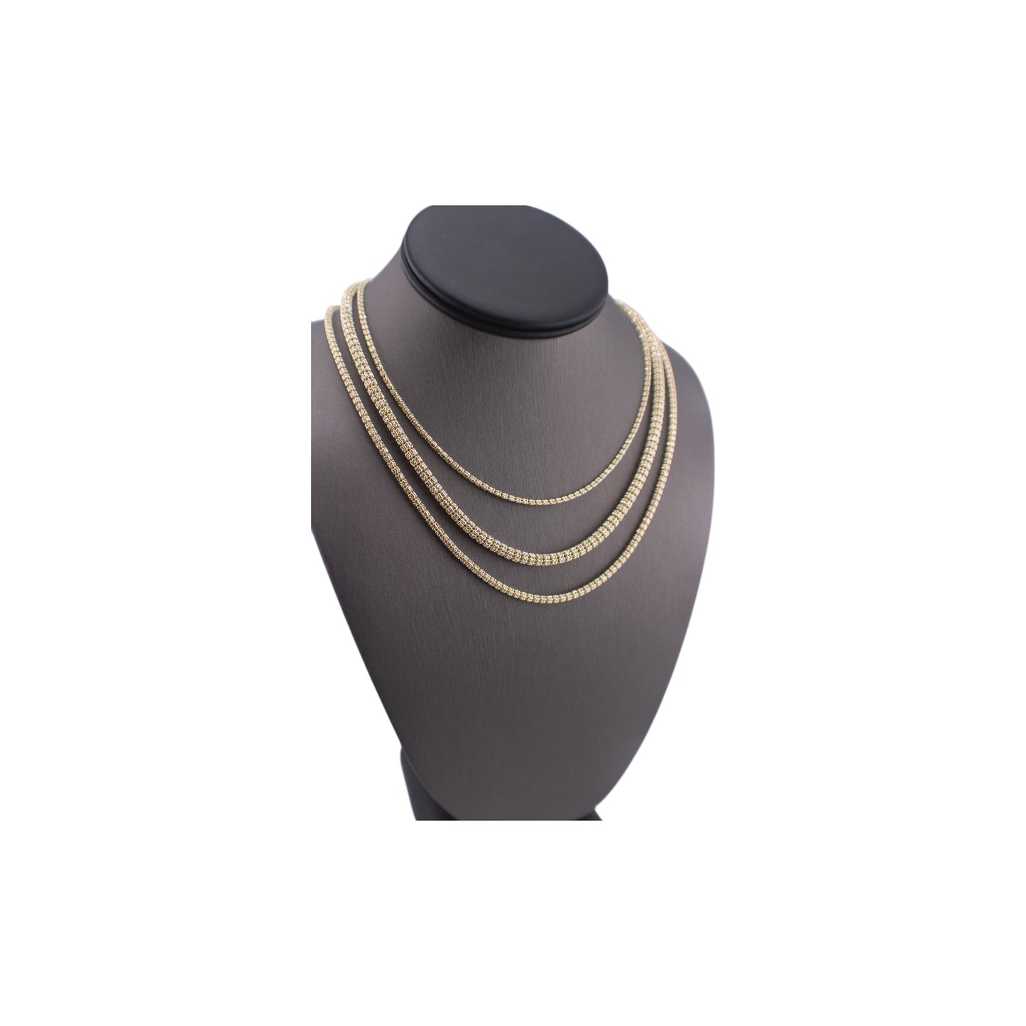 14KT Yellow Gold Solid Diamond-Cut Link Chain.