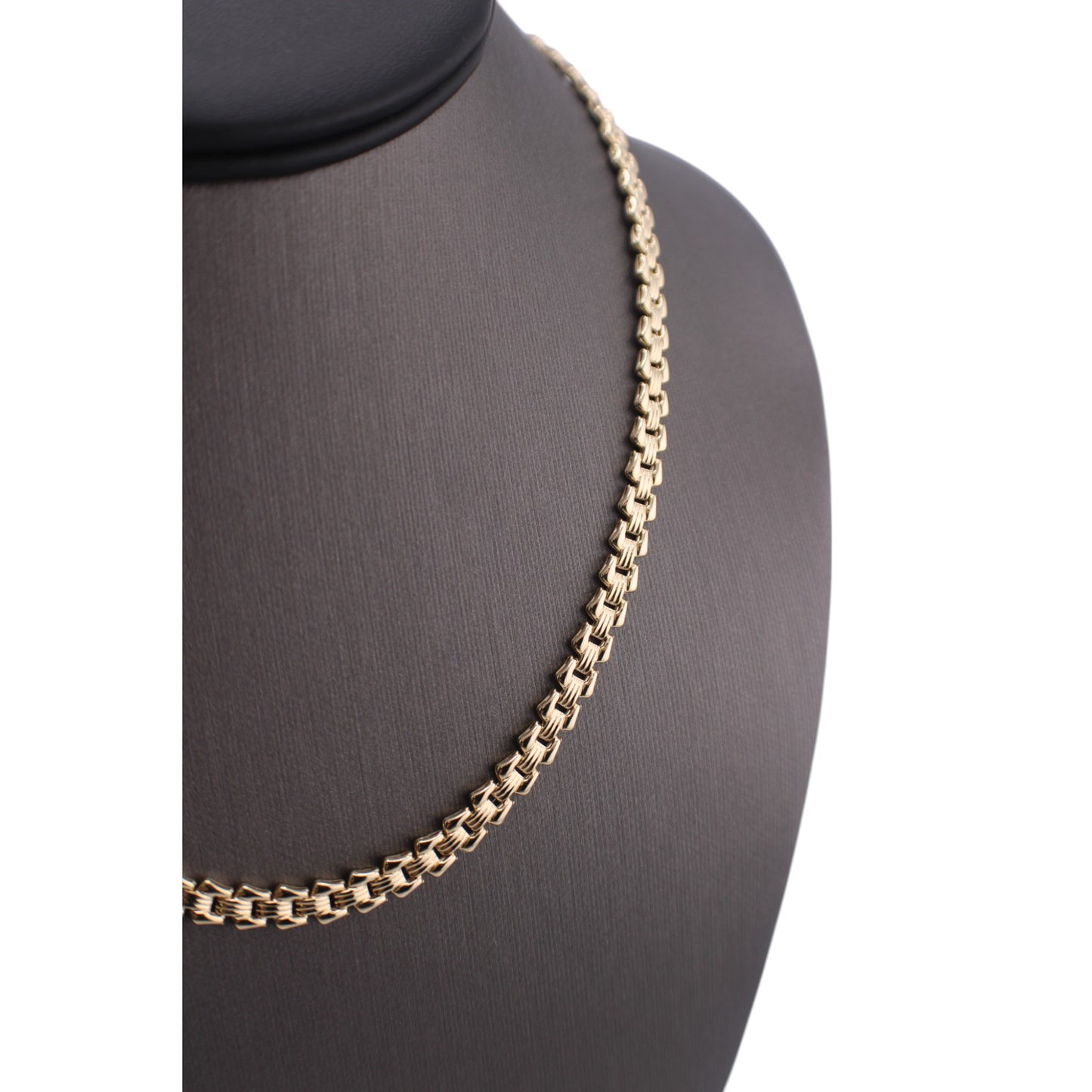 14KT Yellow Semi-Solid Fancy Link Gold Chain.