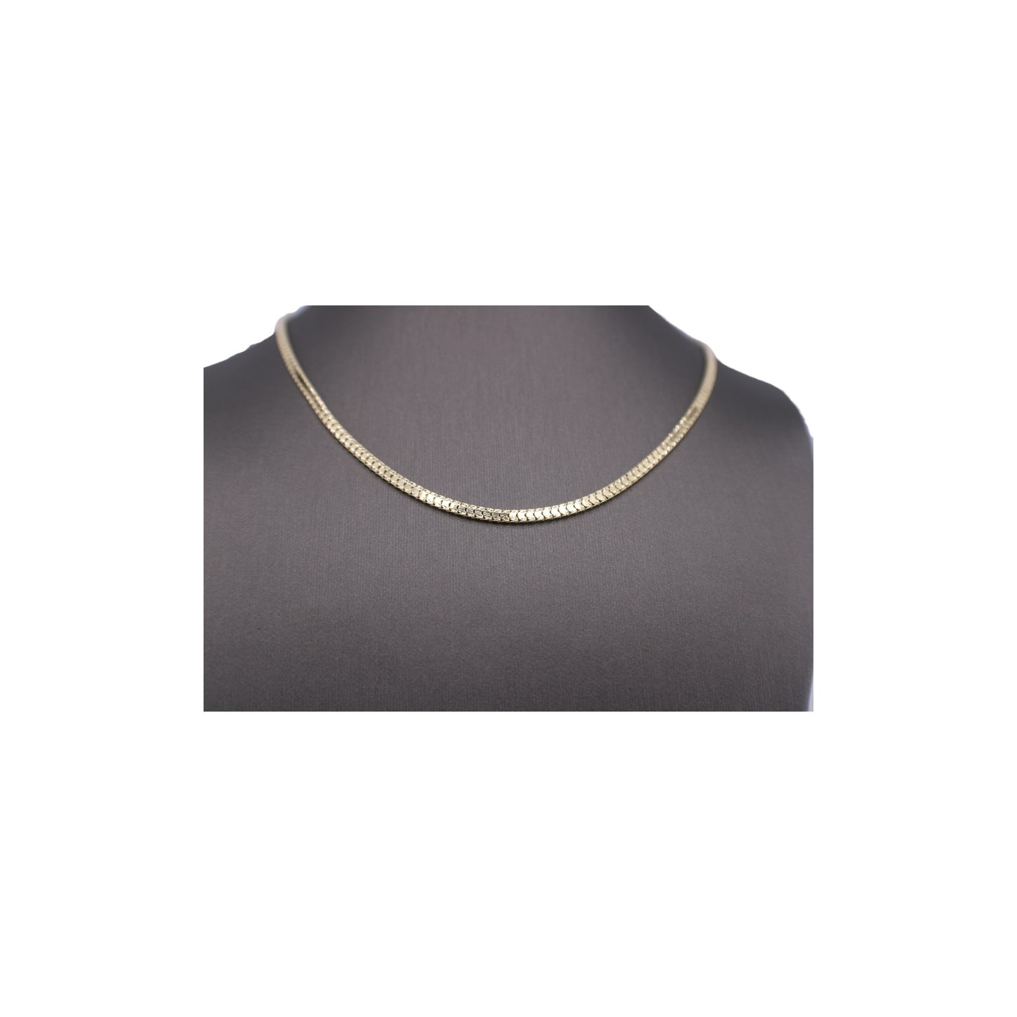 14KT Yellow Semi-Solid Gold Fancy Square Cut Chain