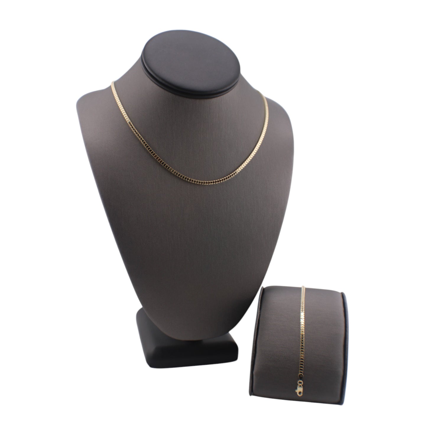 14KT Yellow Semi-Solid Gold Fancy Square Cut Chain