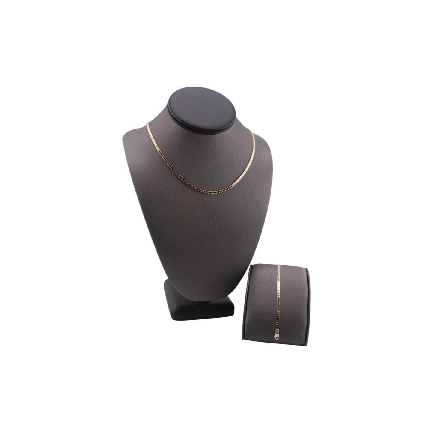 14KT Yellow Semi-Solid Gold Fancy Square Cut Chain