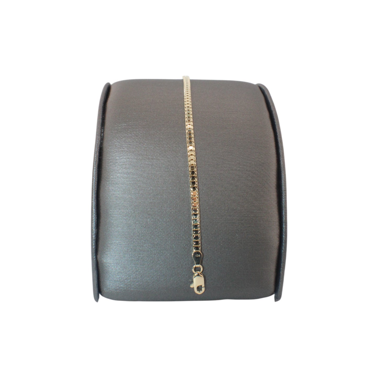 14KT Yellow Semi-Solid Gold Fancy Square Cut Chain
