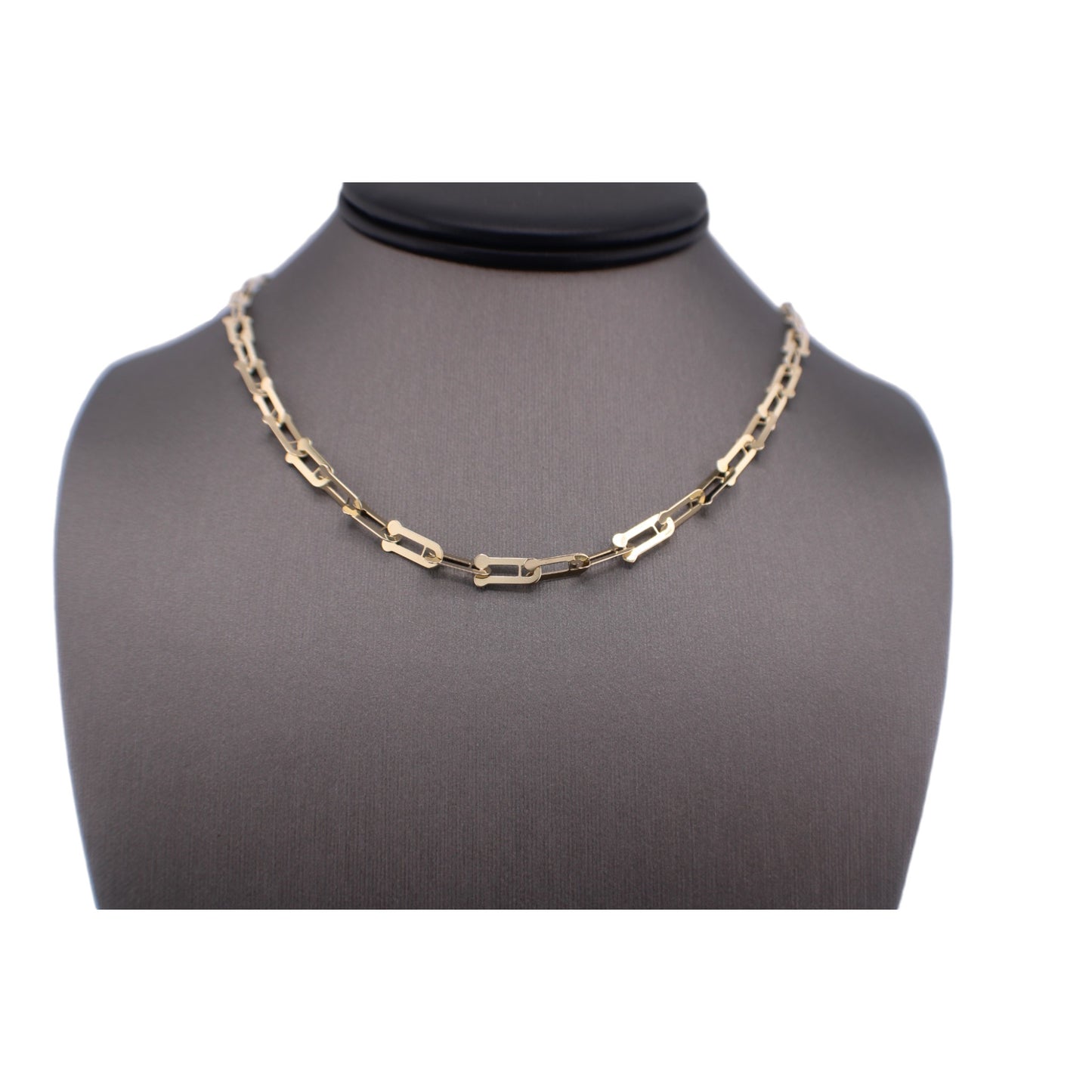 14KT Yellow Gold Solid Fancy Flat-T Link Chain