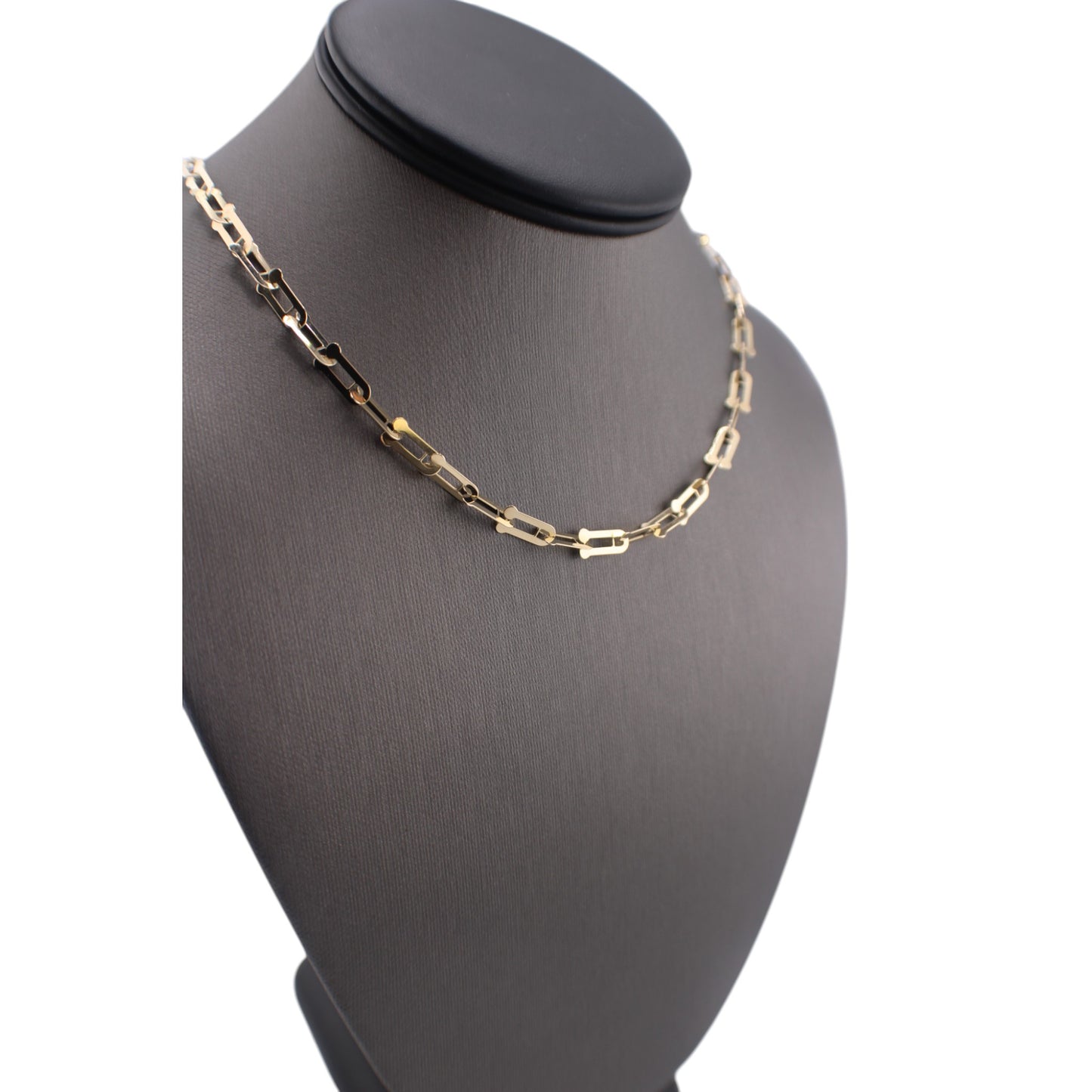14KT Yellow Gold Solid Fancy Flat-T Link Chain