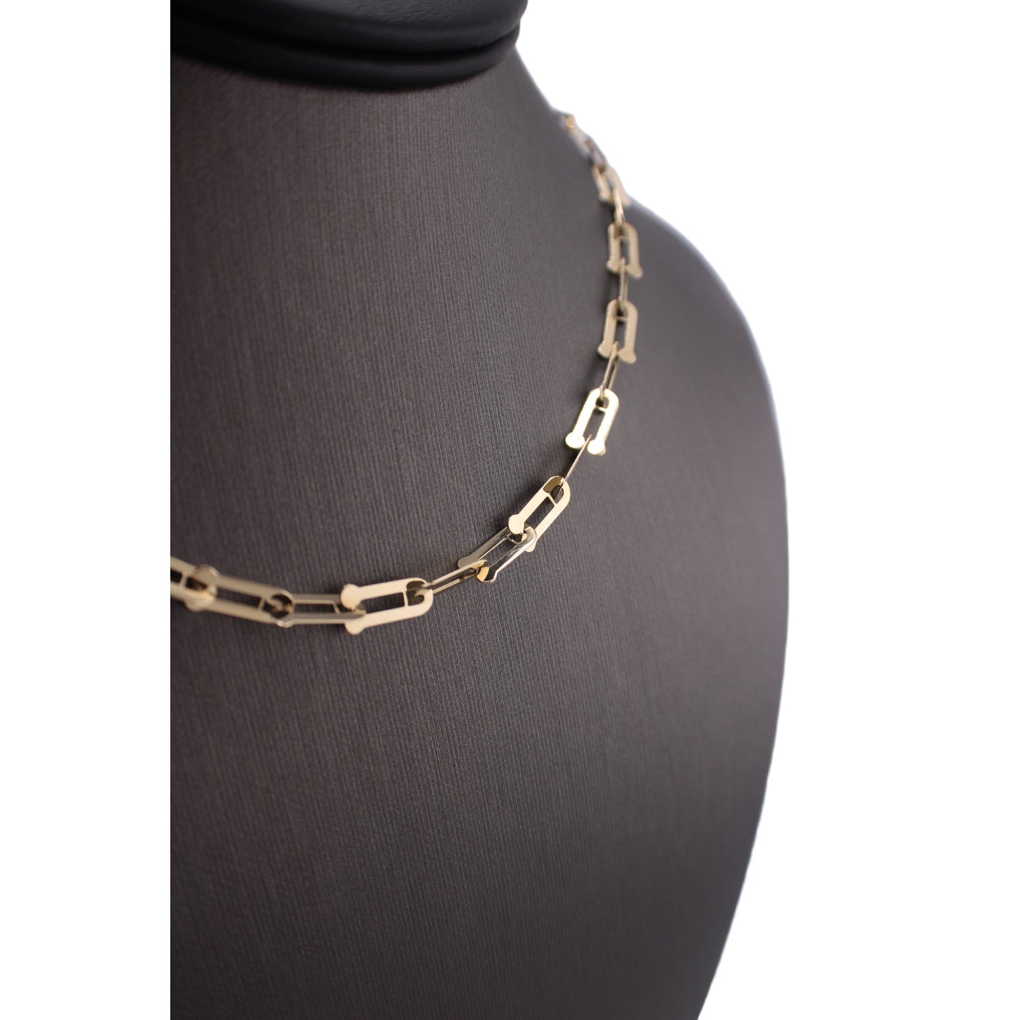 14KT Yellow Gold Solid Fancy Flat-T Link Chain