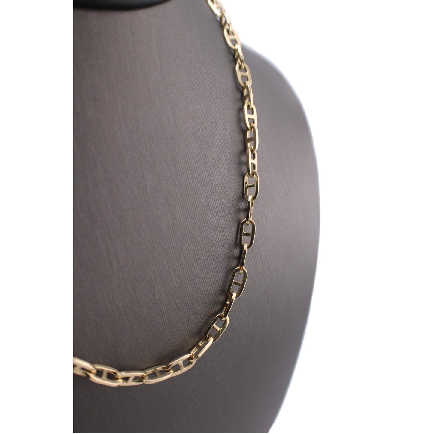 14KT Yellow Gold Semi-Solid Fancy Flat Anchor Link Chain
