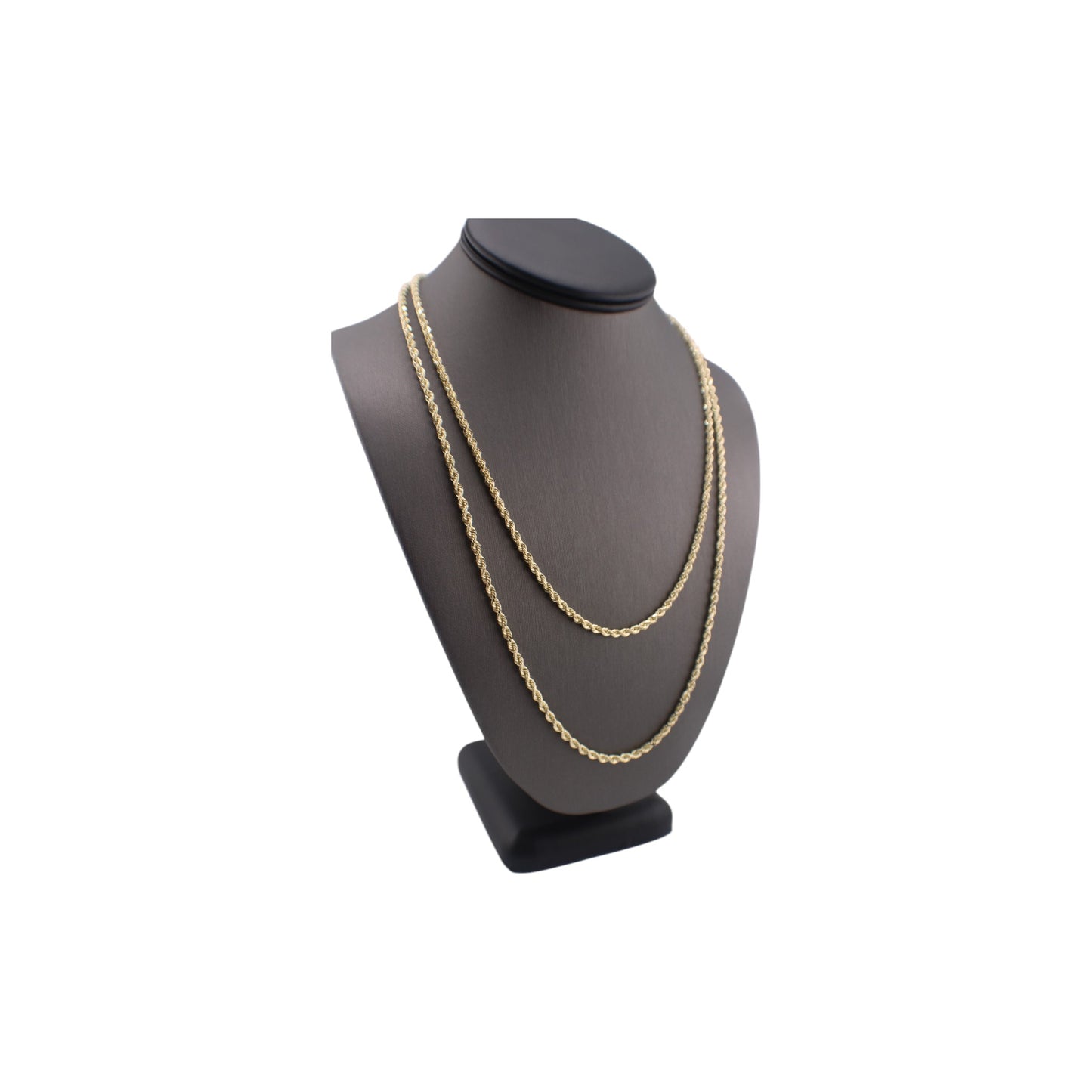 14KT Yellow Solid Gold Rope-Cut Chain