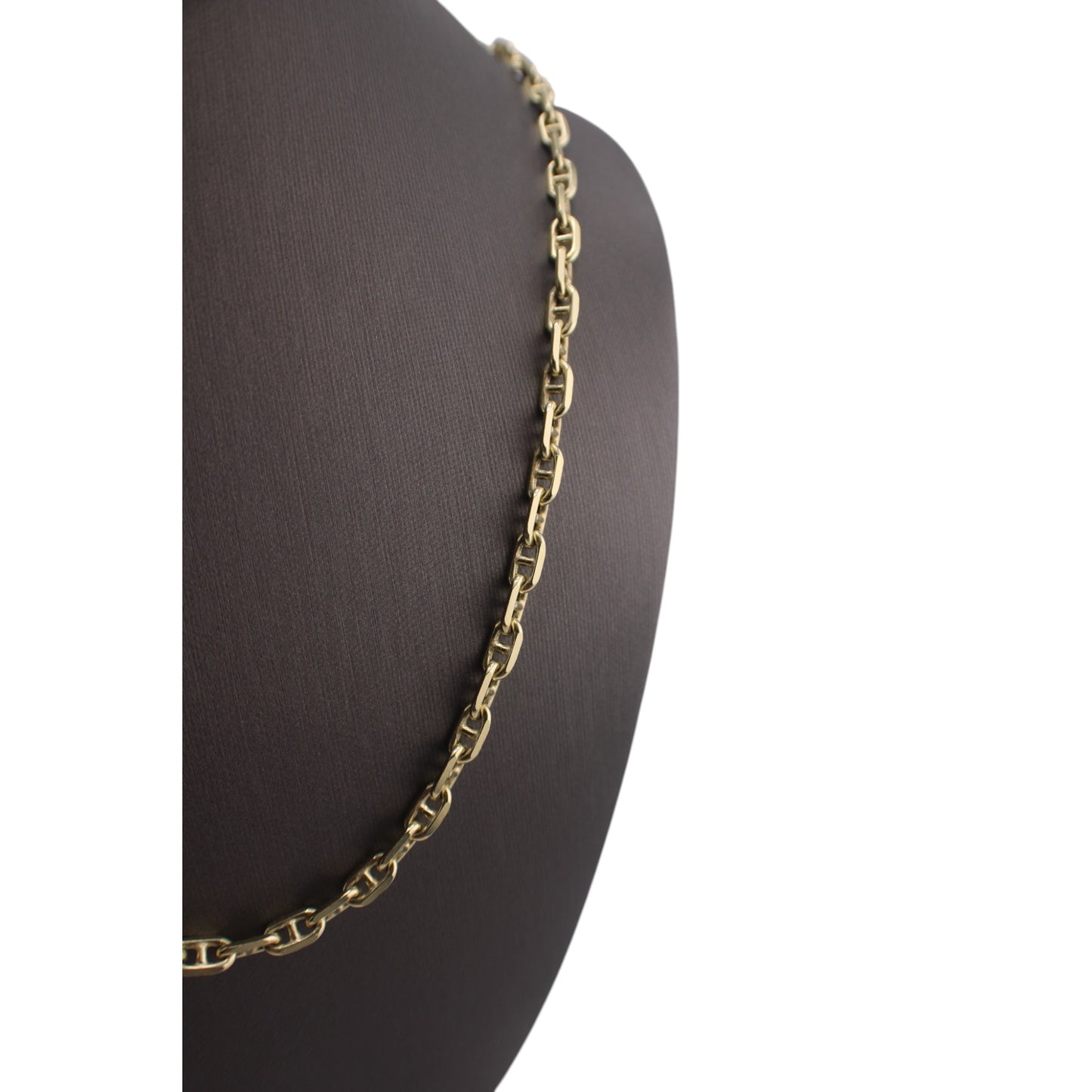 14KT Yellow Solid Gold Anchor Cut Fancy Chain