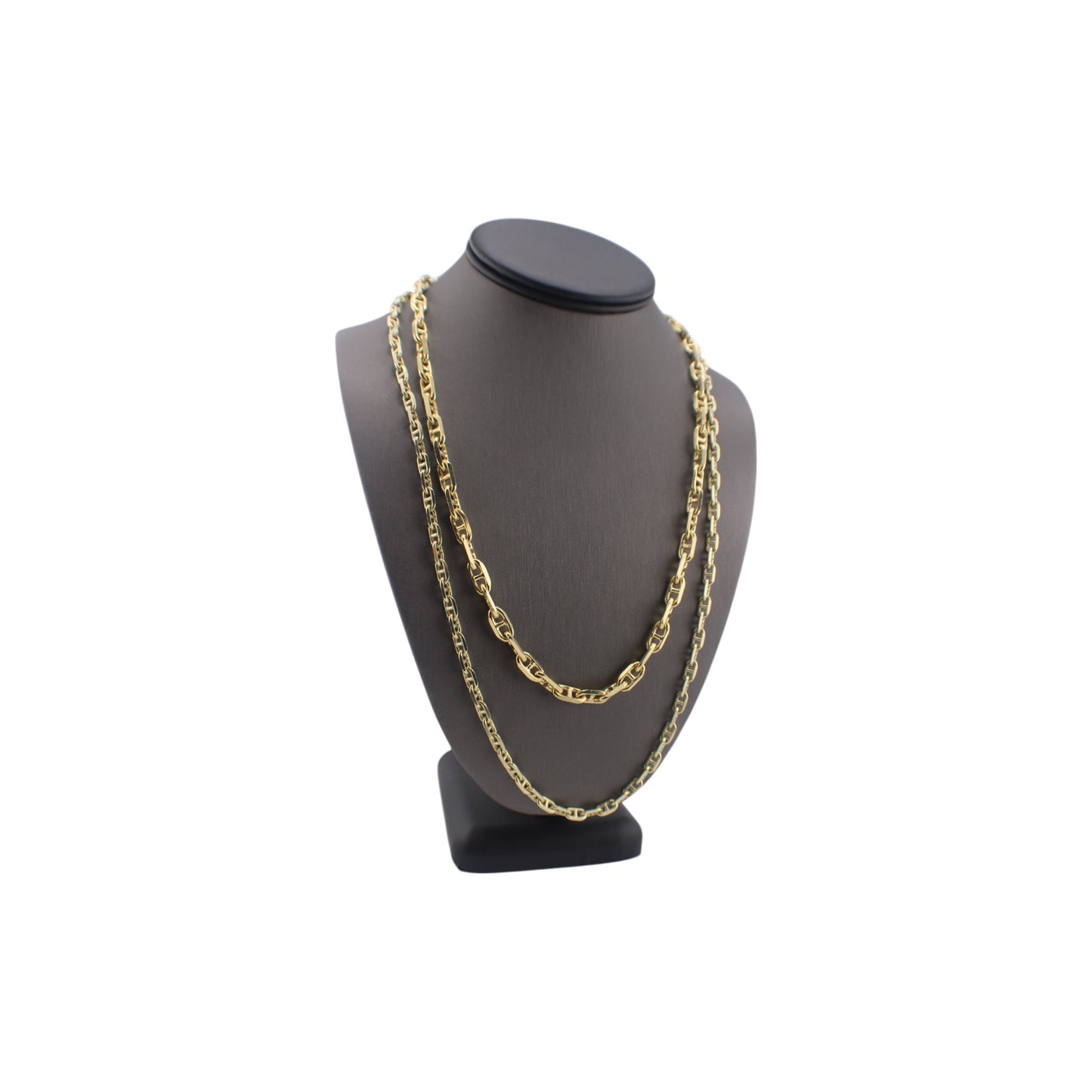 14KT Yellow Solid Gold Anchor Cut Fancy Chain