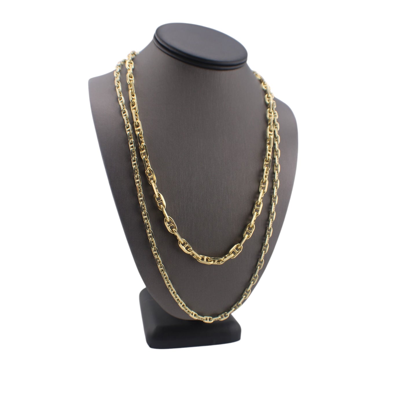 14KT Yellow Solid Gold Anchor Cut Fancy Chain