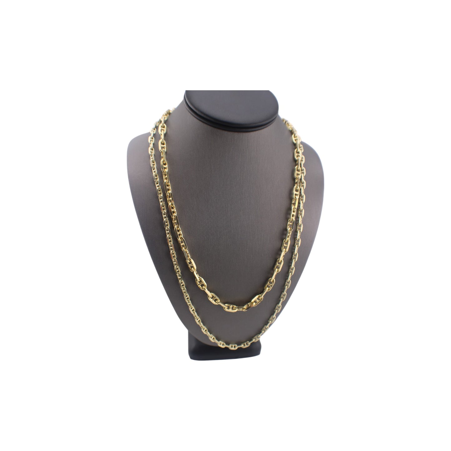 14KT Yellow Solid Gold Anchor Cut Fancy Chain