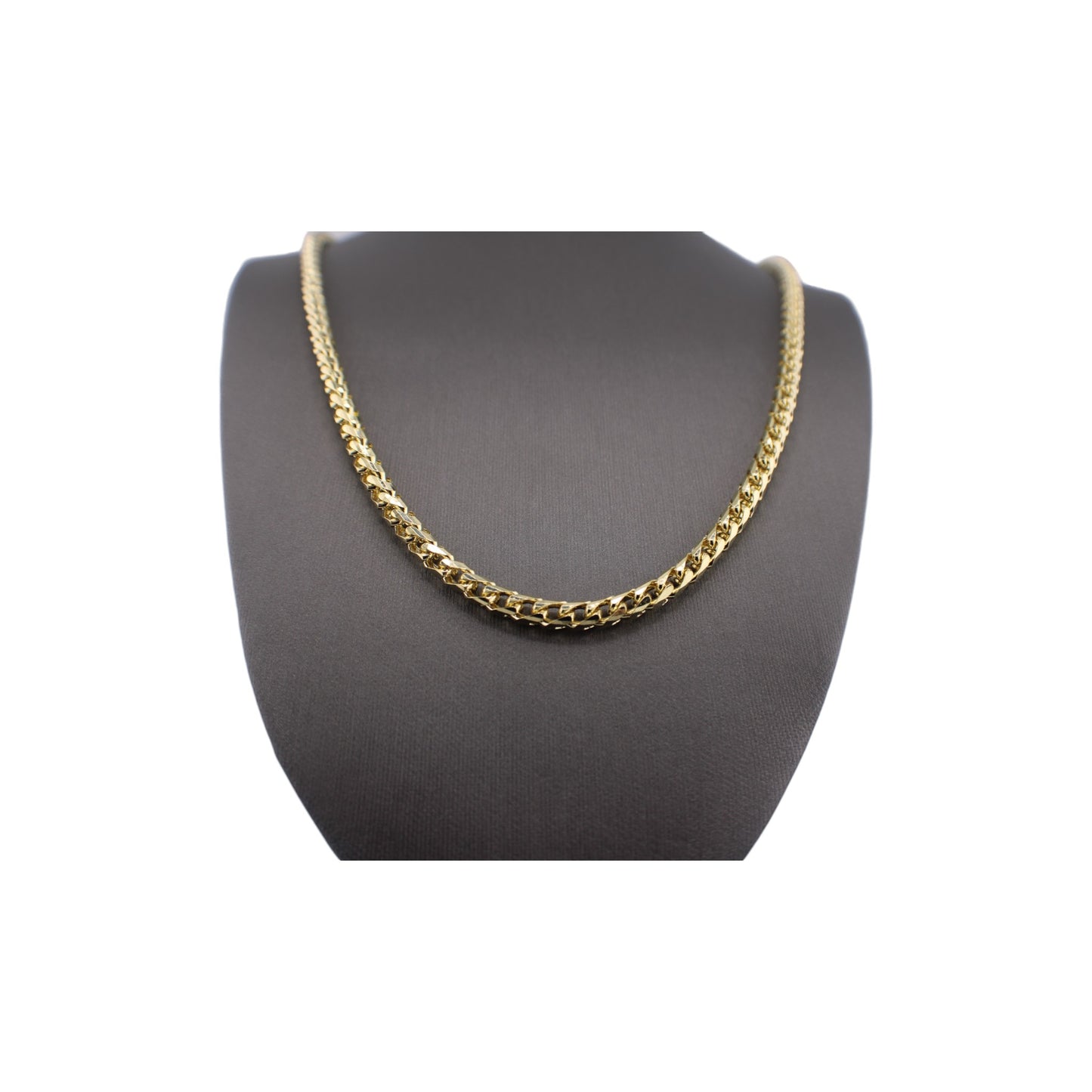 14KT Yellow Solid Gold Fox Tail Cut Fancy Chain