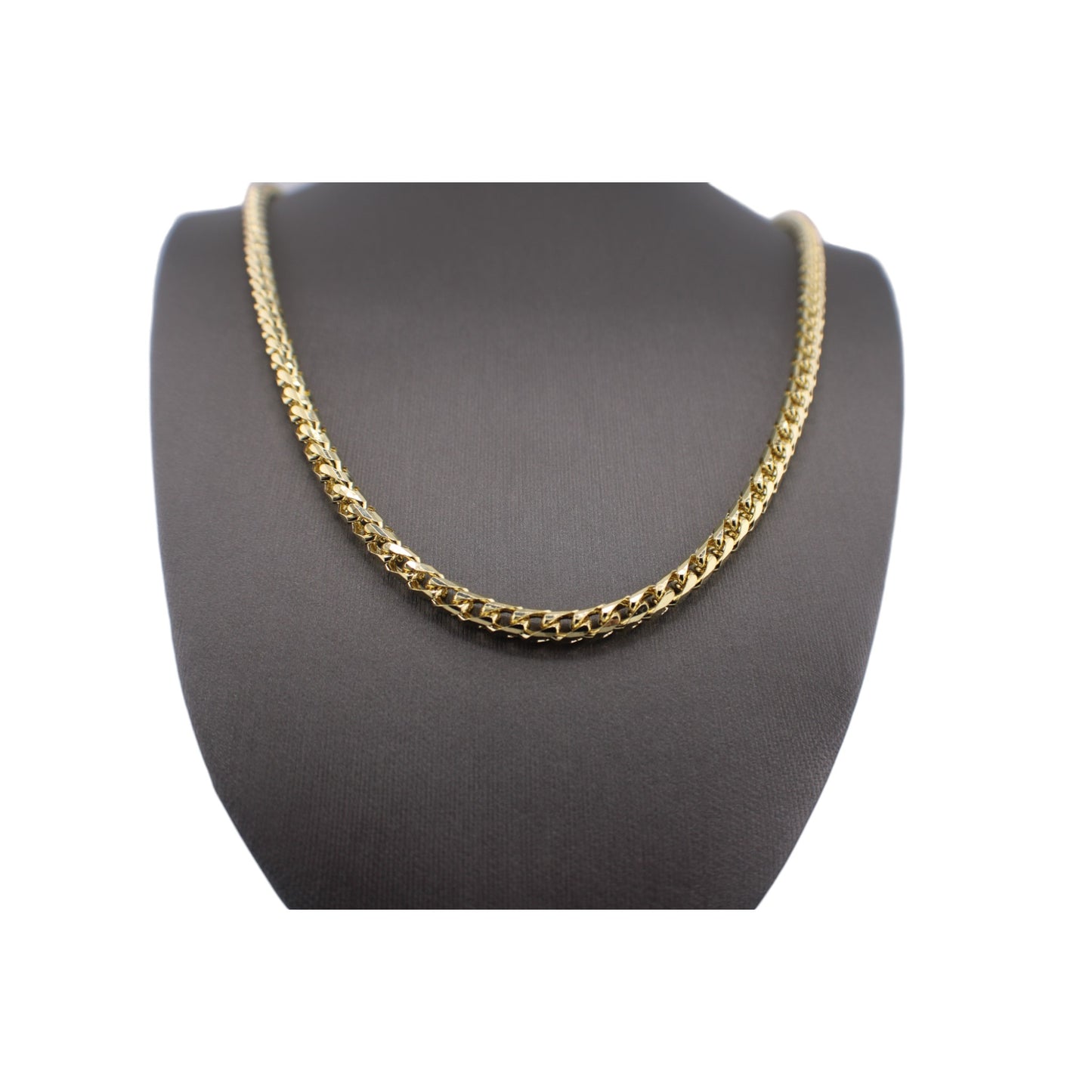 14KT Yellow Solid Gold Fox Tail Cut Fancy Chain