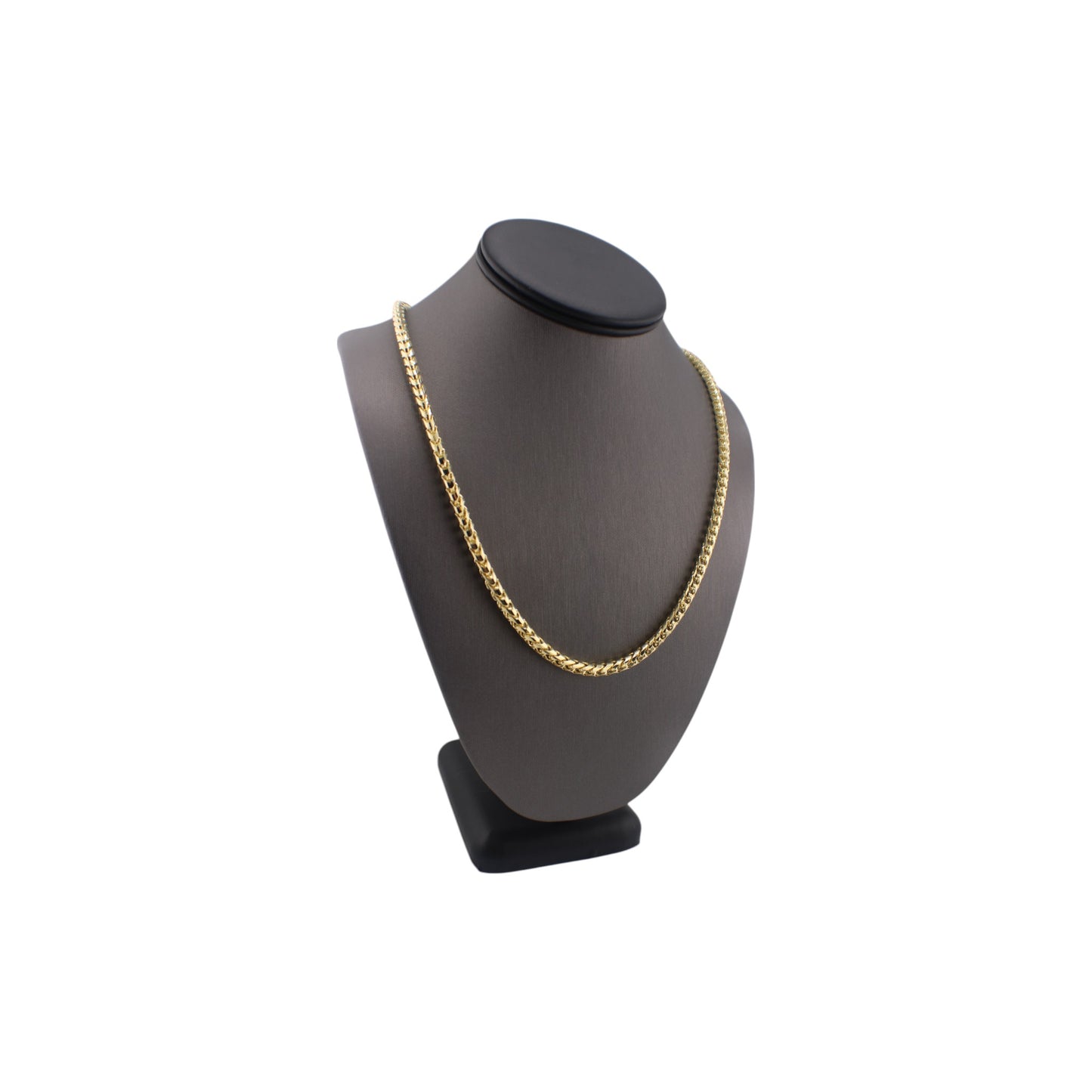 14KT Yellow Solid Gold Fox Tail Cut Fancy Chain