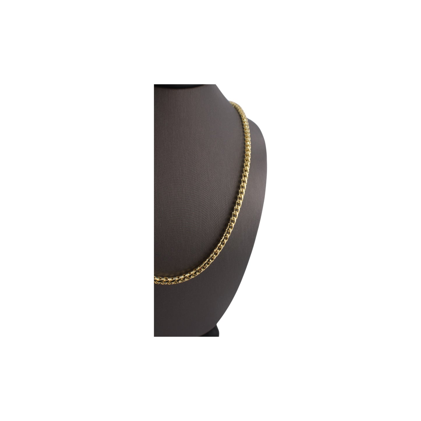 14KT Yellow Solid Gold Fox Tail Cut Fancy Chain