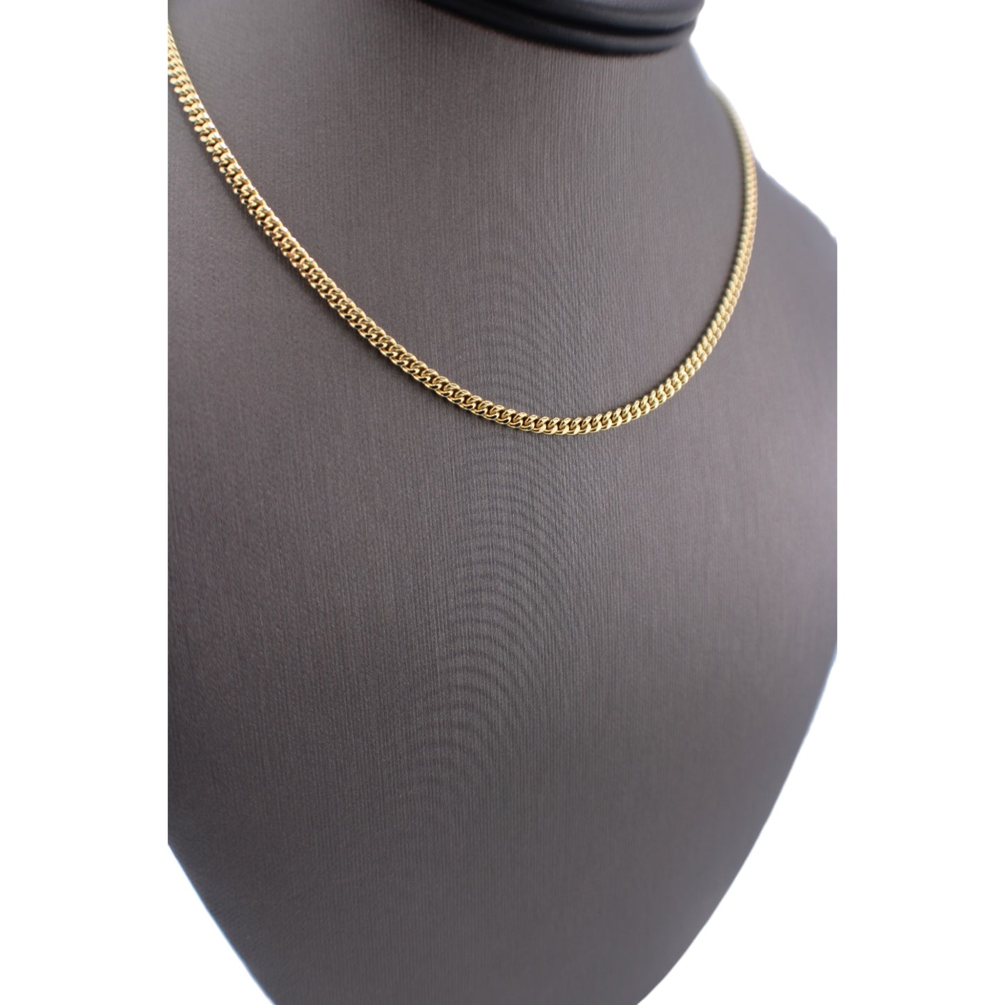 14KT Yellow Semi-Solid Baby Cuban Link Gold Chain