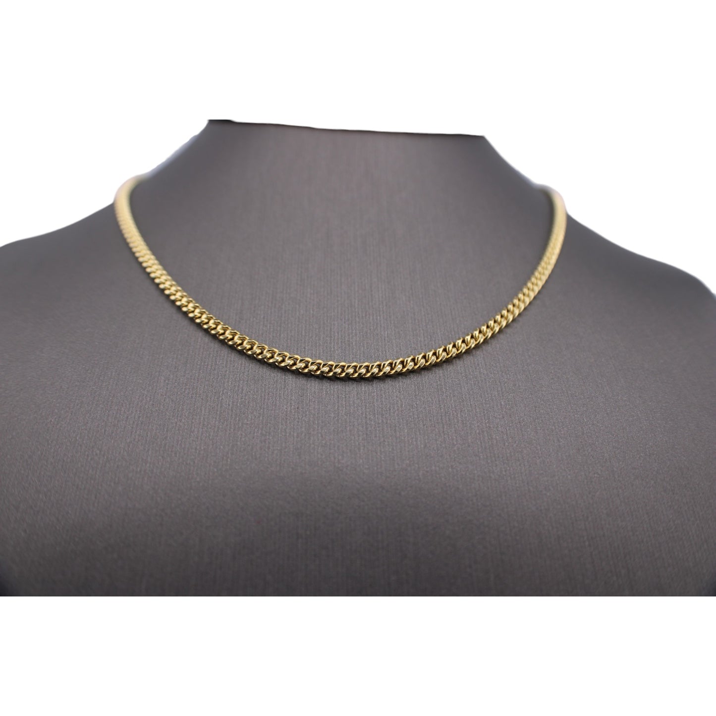 14KT Yellow Semi-Solid Baby Cuban Link Gold Chain