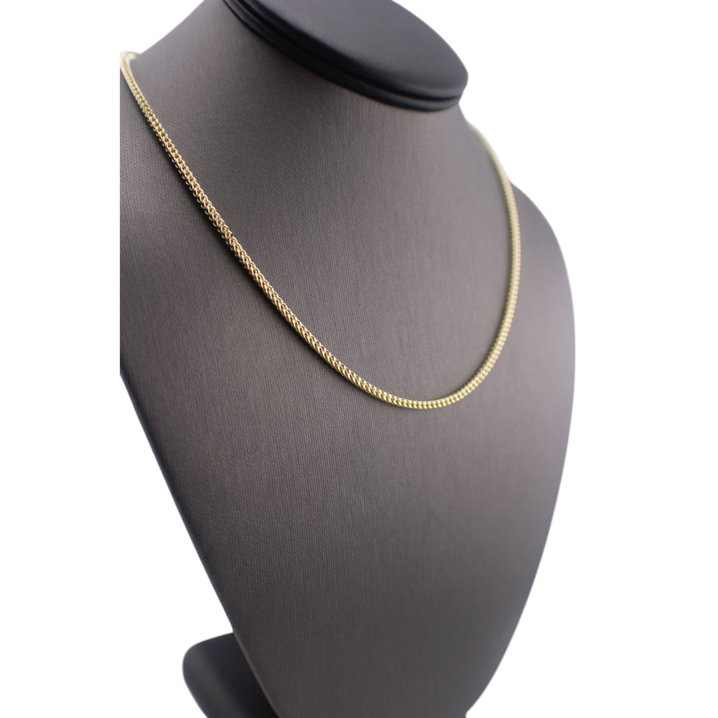 10KT Yellow Gold Fancy Franco-Link Semi-solid 2mm Chain