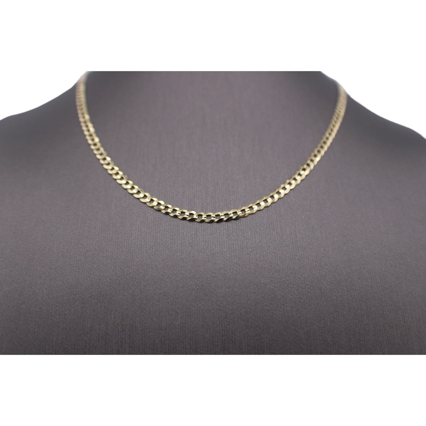 10KT Yellow Gold Italian Solid Curve-Link Chain