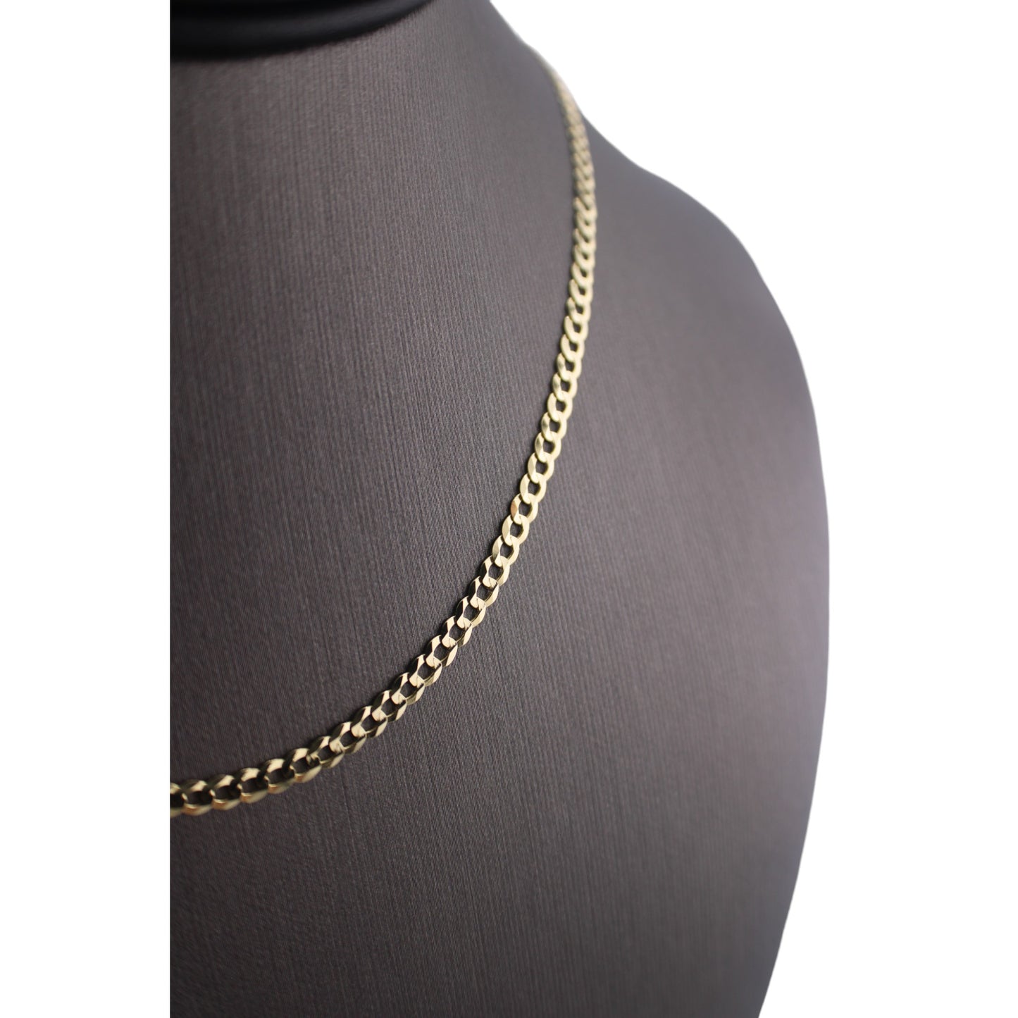 10KT Yellow Gold Italian Solid Curve-Link Chain