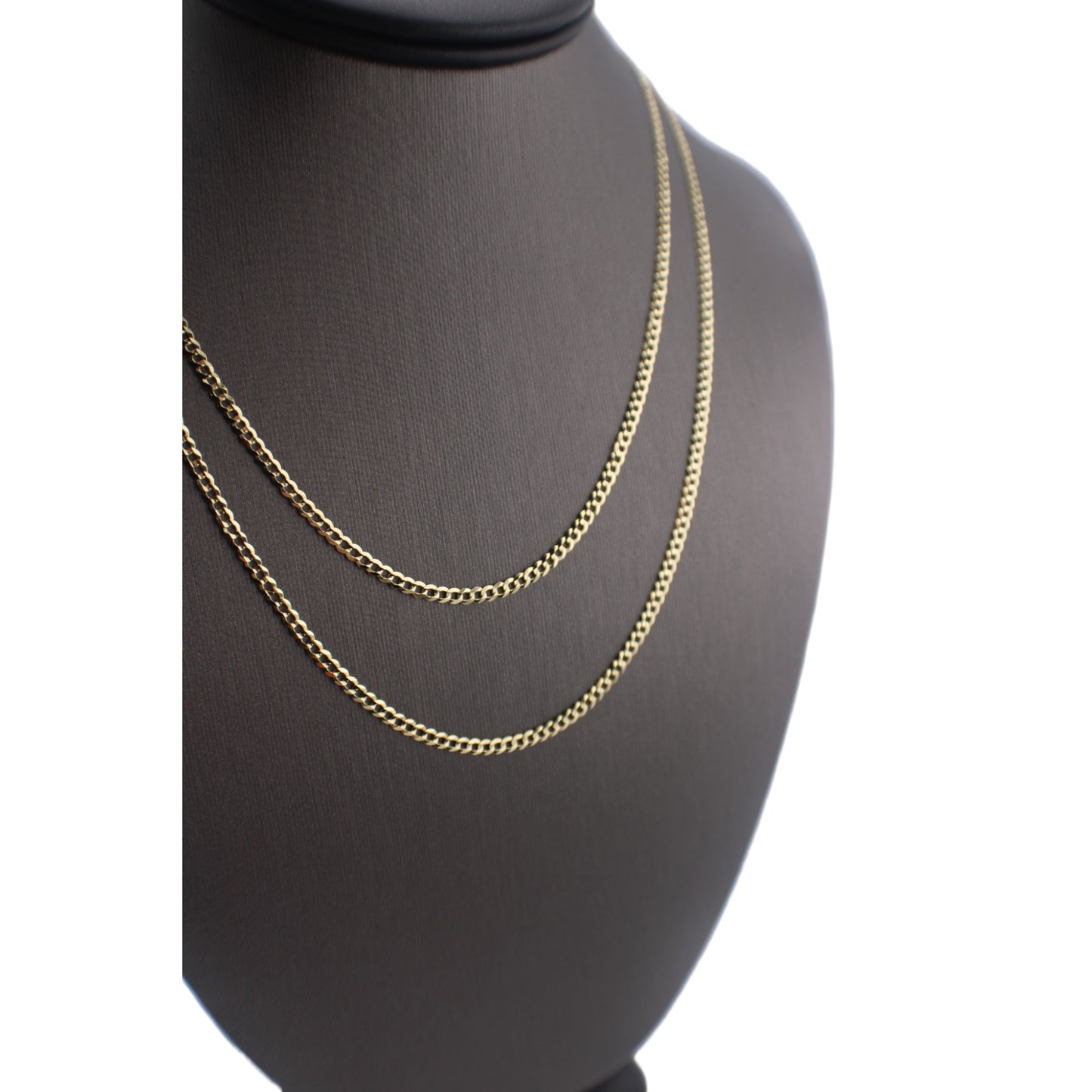 10KT Yellow Gold Italian Solid Curve-Link Chain