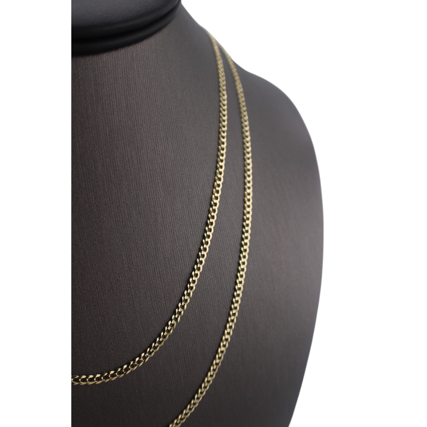 10KT Yellow Gold Italian Solid Curve-Link Chain